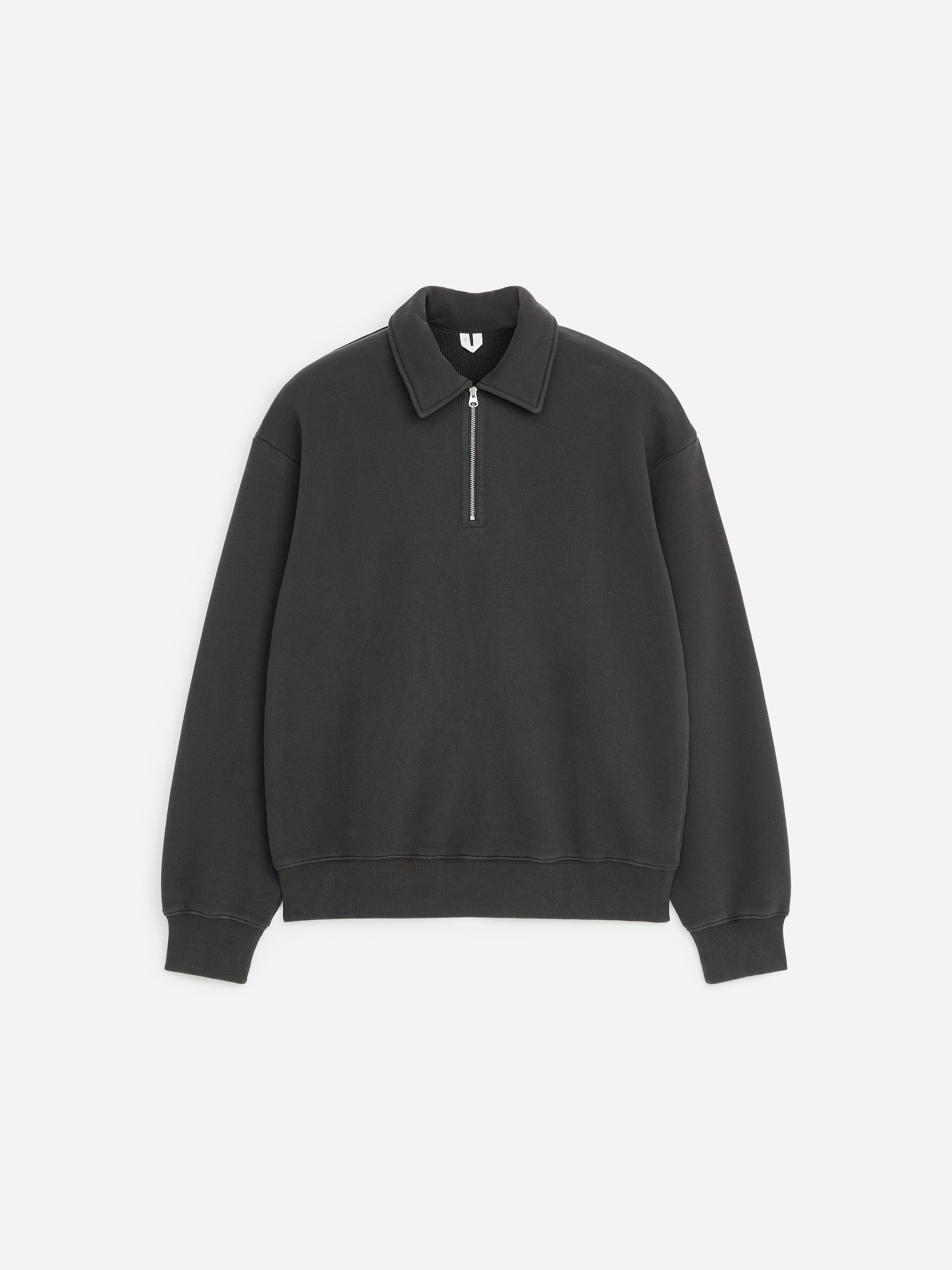 Sudadera de algodón con media cremallera-Blue-20773