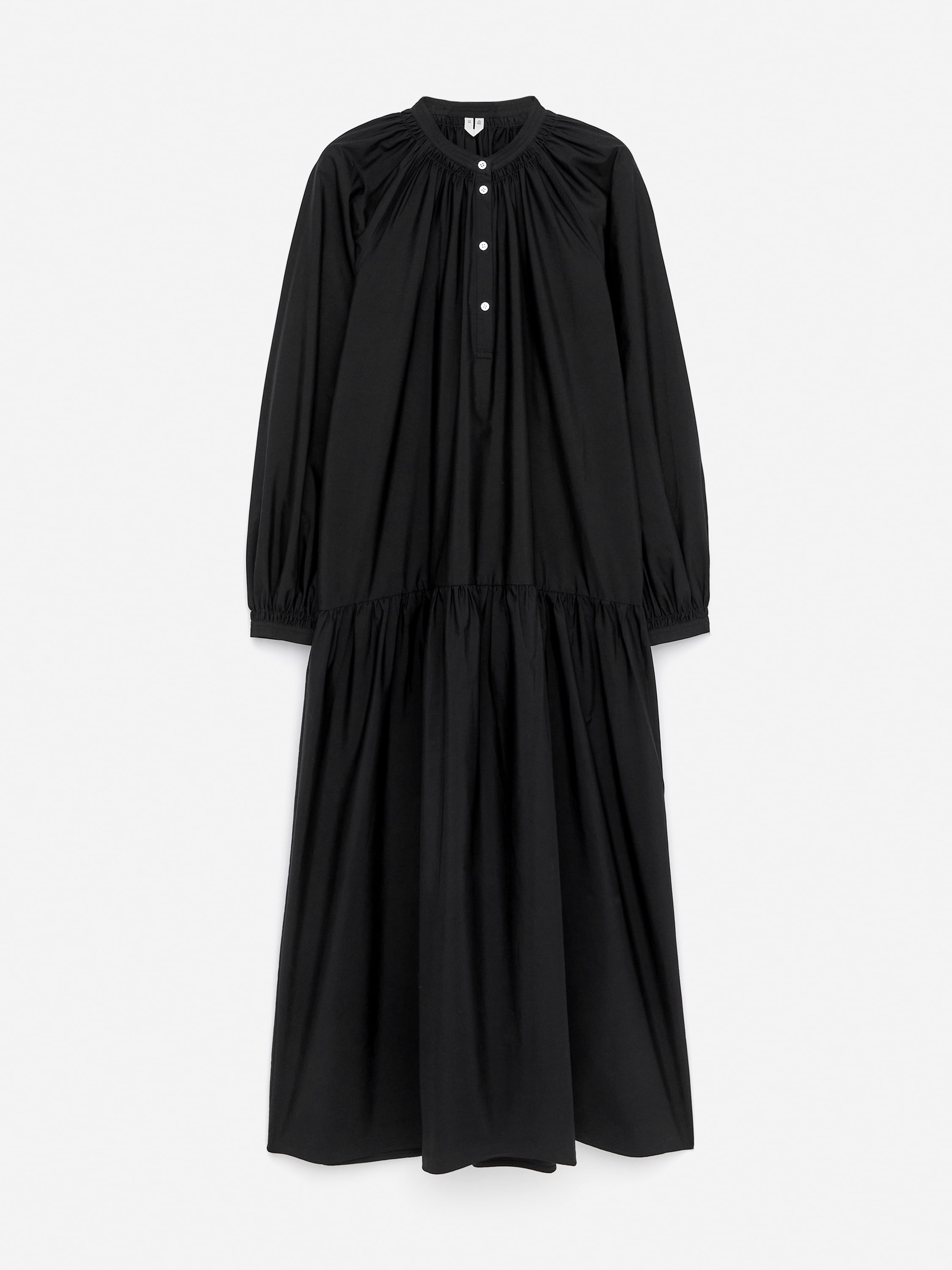 Midikleid aus Baumwolle - Schwarz