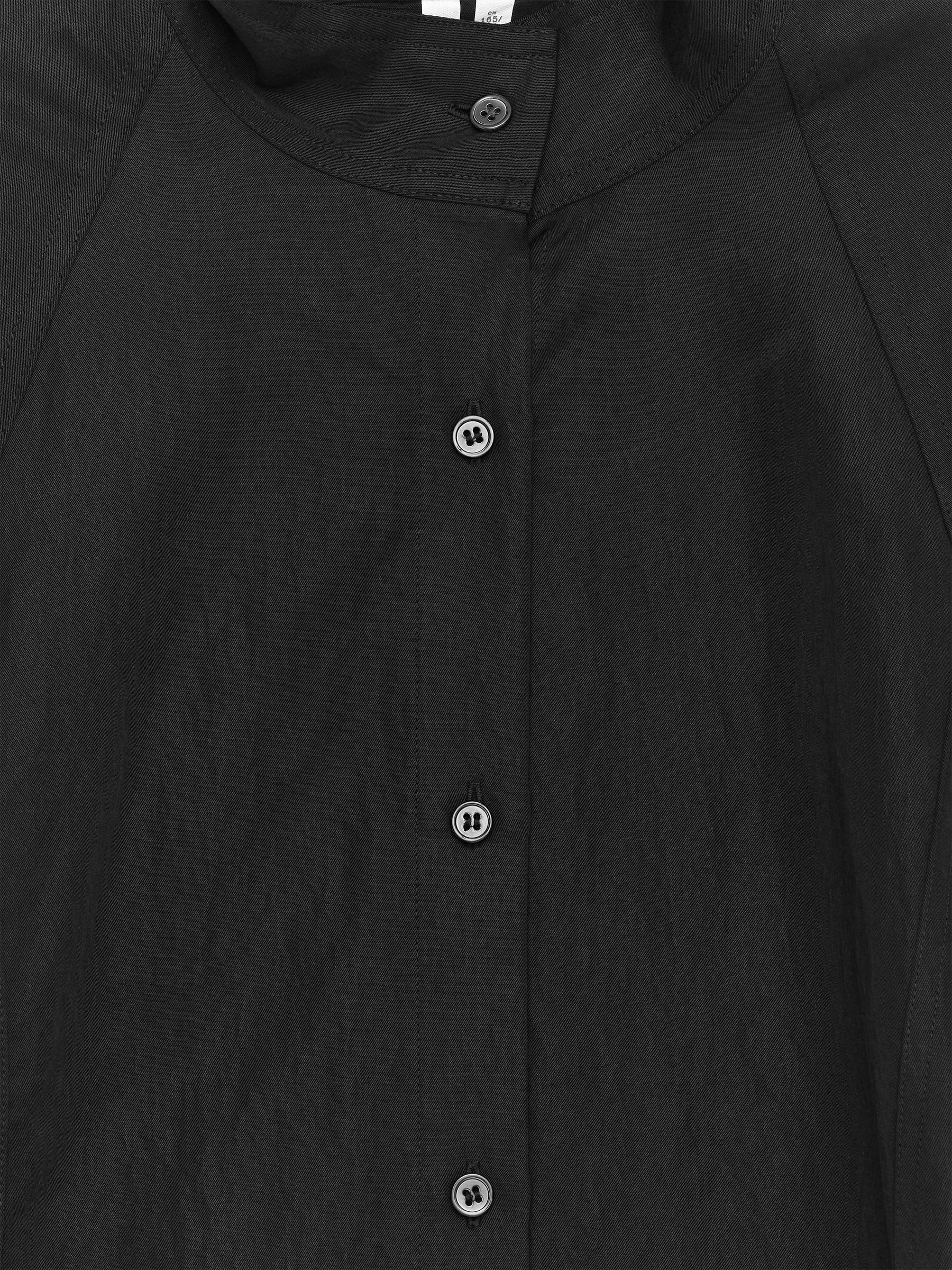 Chemise décontractée à col montant - Noir - Relaxed fit - Femme - StillMedia/DescriptiveDetail - 2