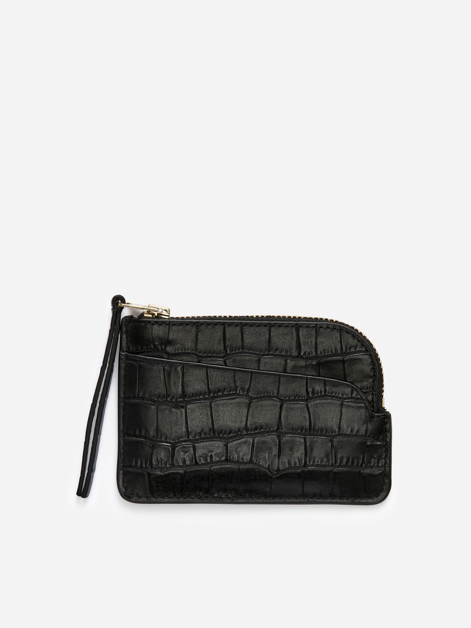 Korthållare i krokodilpräglat läder - Svart - Women - StillMedia/DescriptiveStillLife - 1