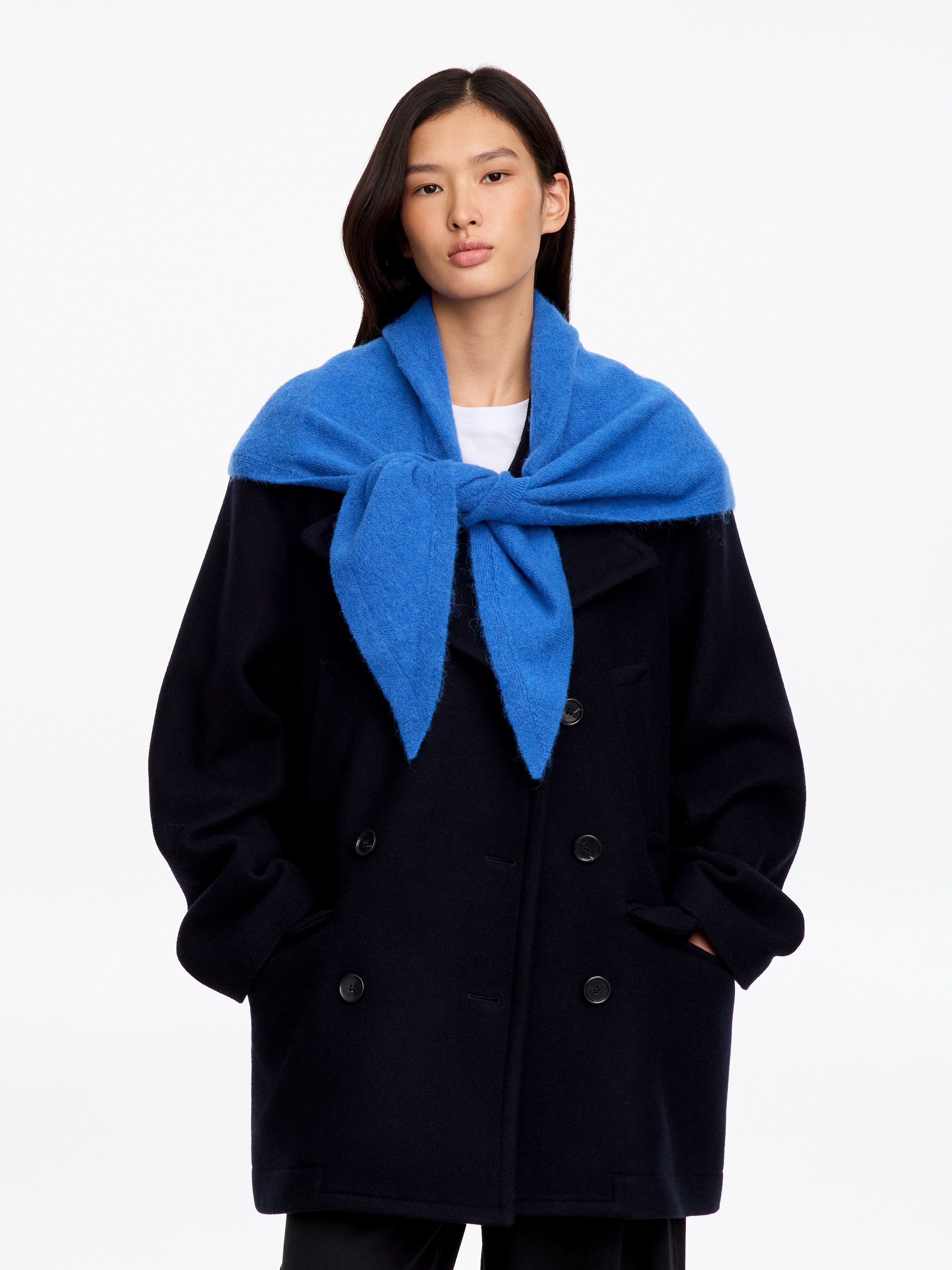 Alpaca-Wool Blend Scarf - Blue - women - StillMedia/Lookbook - 2