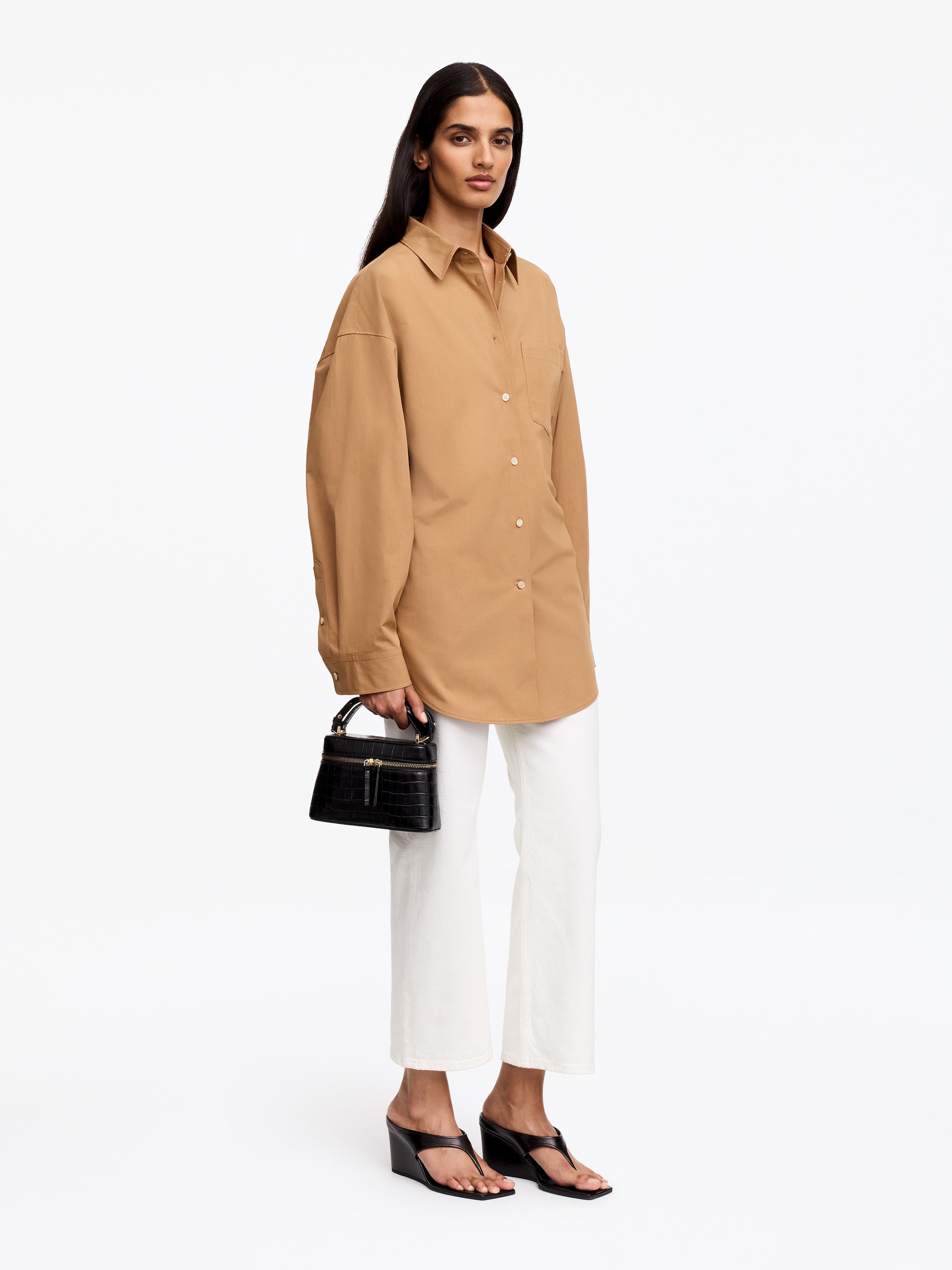Chemise à manches chauve-souris - Camel - Oversized - women - StillMedia/Lookbook - 4
