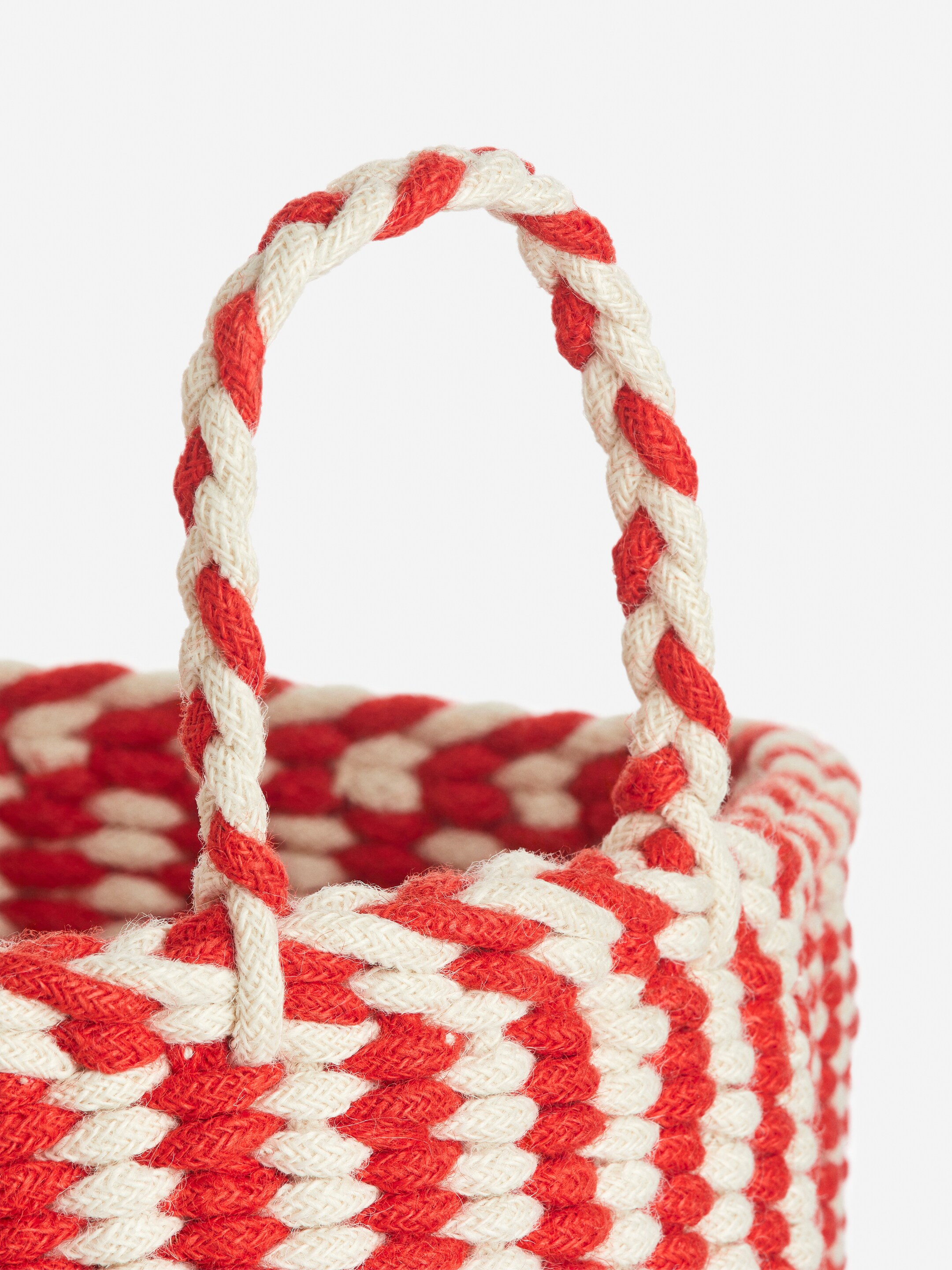Größeres Bild anzeigen: Aufbewahrungskorb, 41 cm - Rot/Cremeweiß - Home All | H&M AT 2