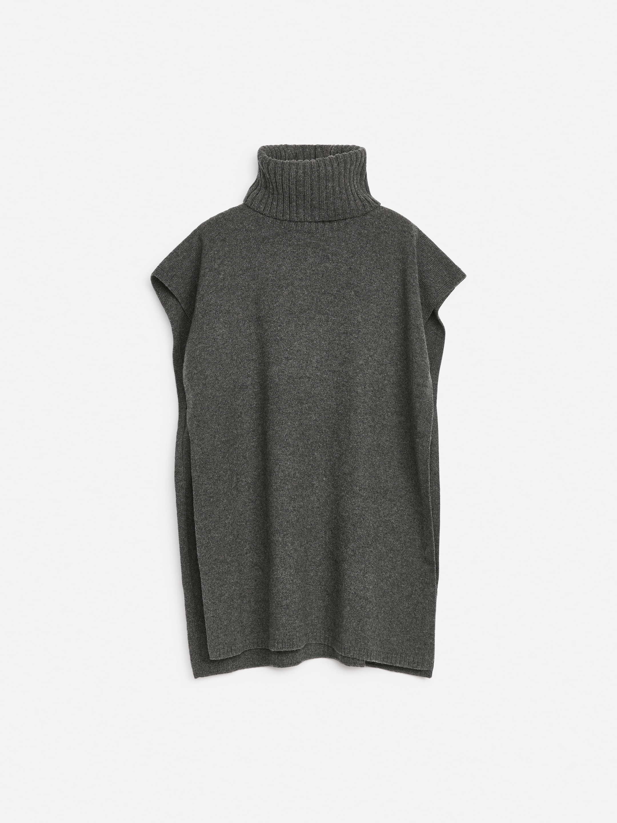 Größeres Bild ansehen: Poncho aus Wolle - Dunkelgrau meliert - Ladies | H&M DE 1