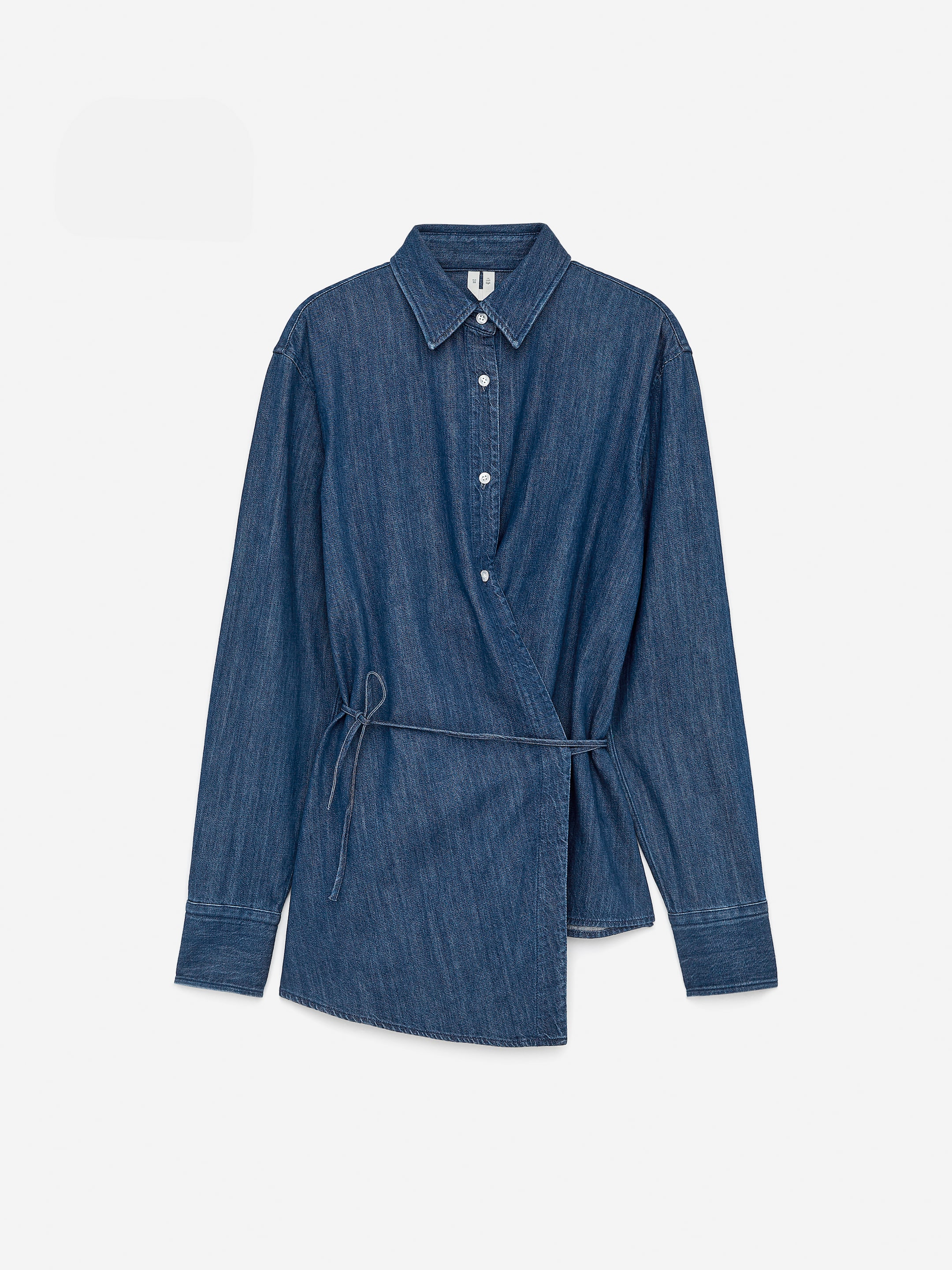 Denim Wrap Shirt - Blue - Regular fit - Women - StillMedia/DescriptiveStillLife - 1