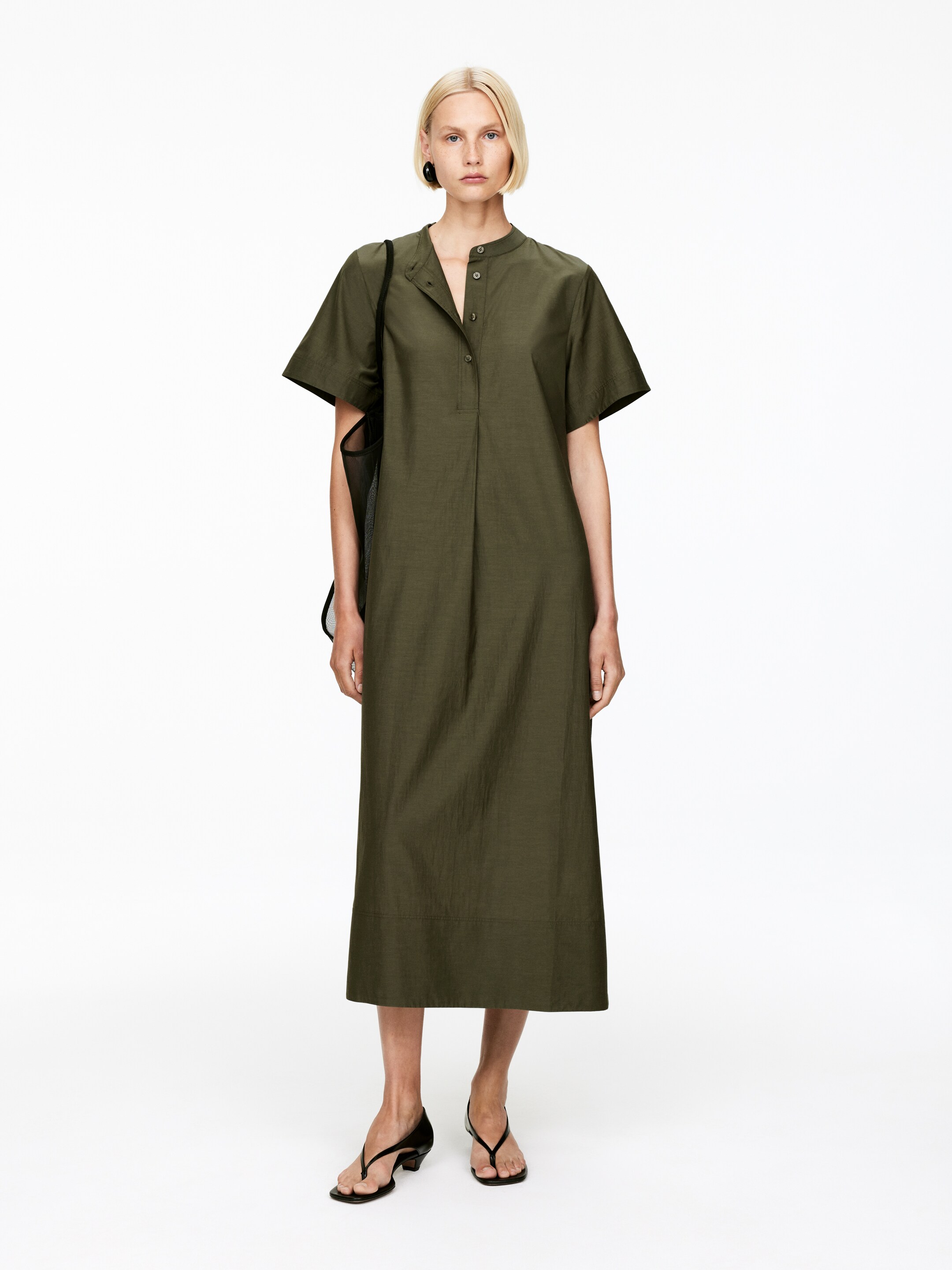 Ver imagem maior: Vestido de cupro-algodão - Verde - SENHORA | H&M PT 1