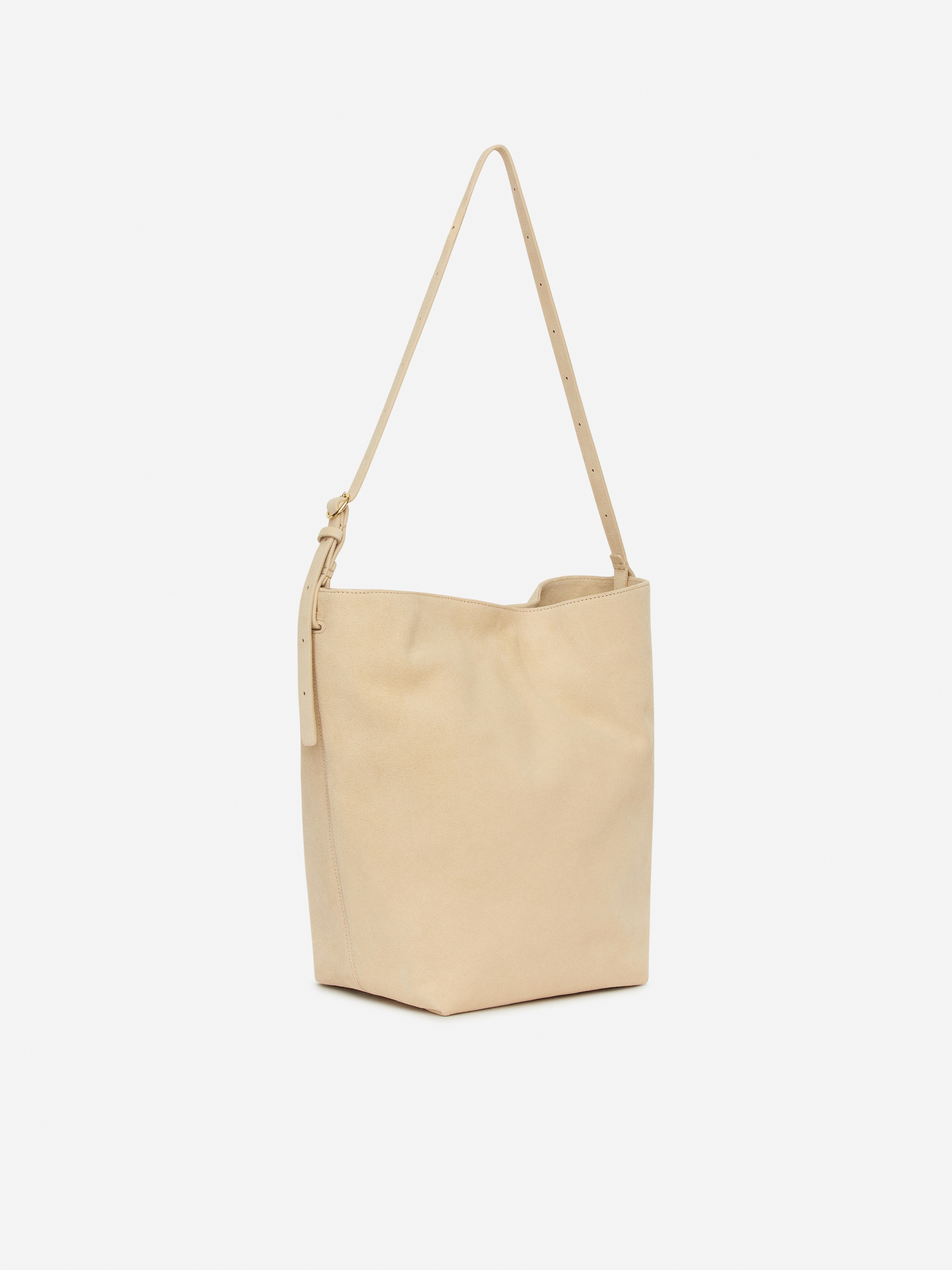 Split Suede Tote Bag - Light Beige - Women - StillMedia/DescriptiveStillLife - 4