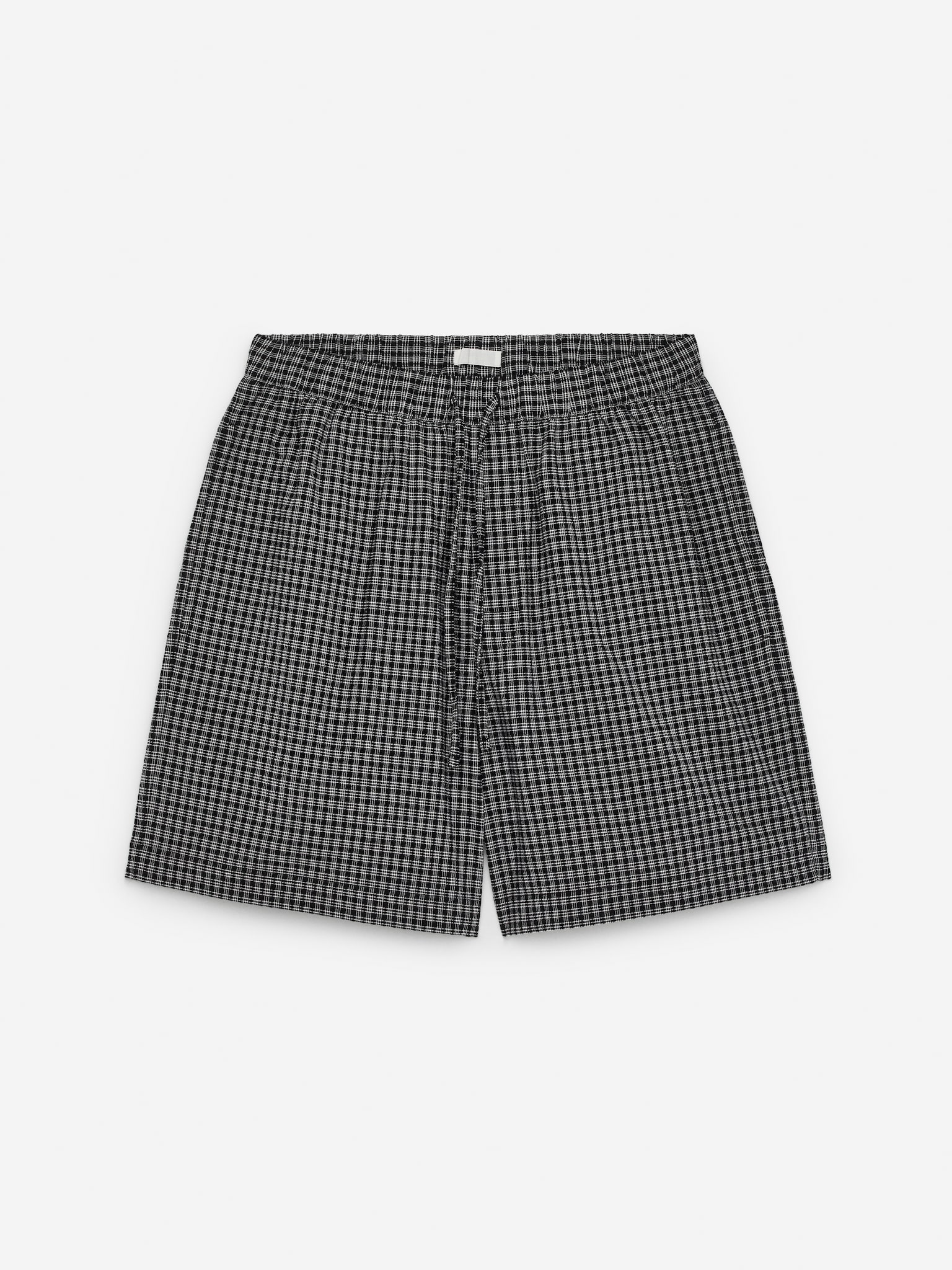Seersucker-Shorts - Schwarz