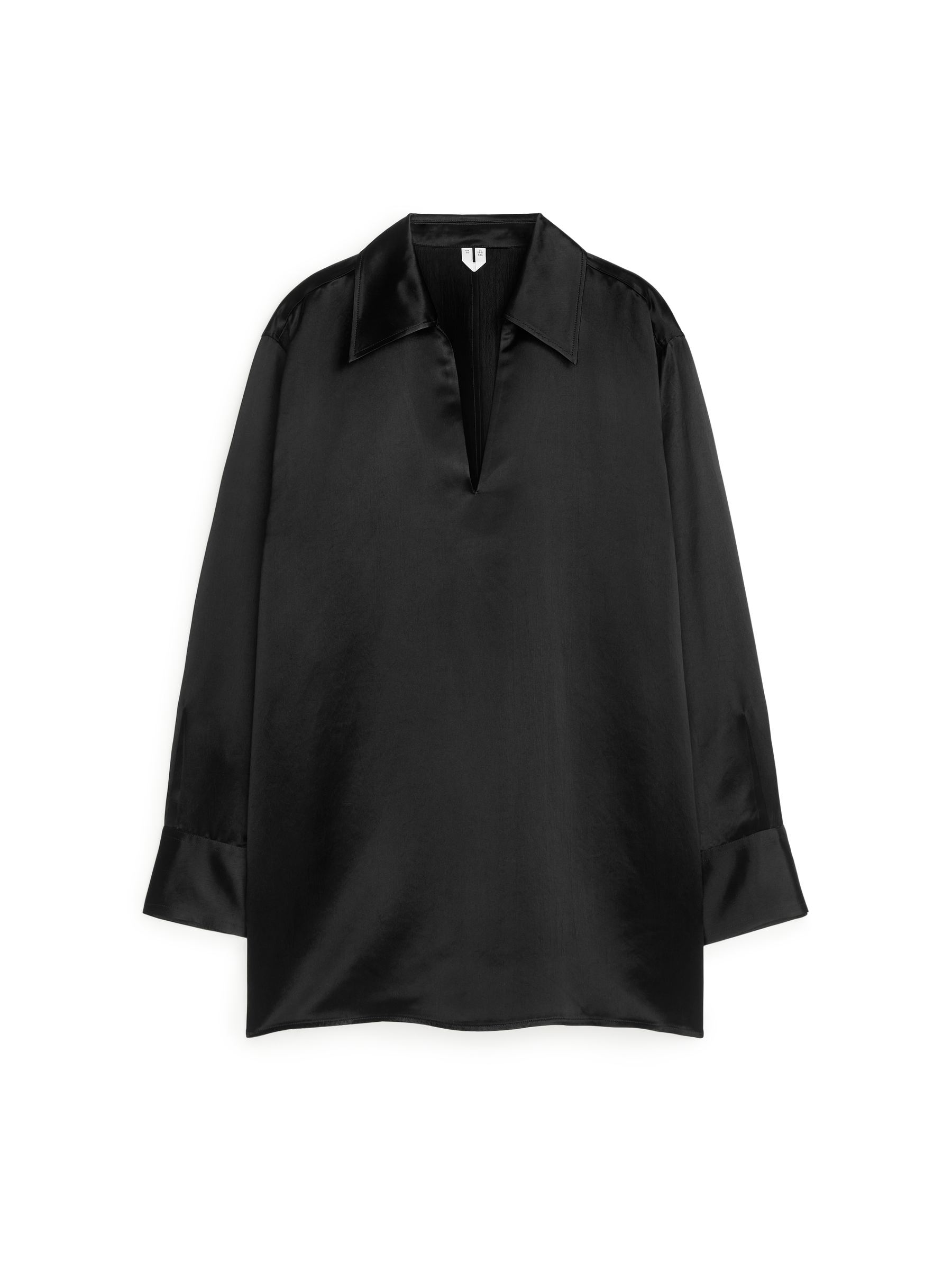 Túnica de satén relajada-#272628-10846