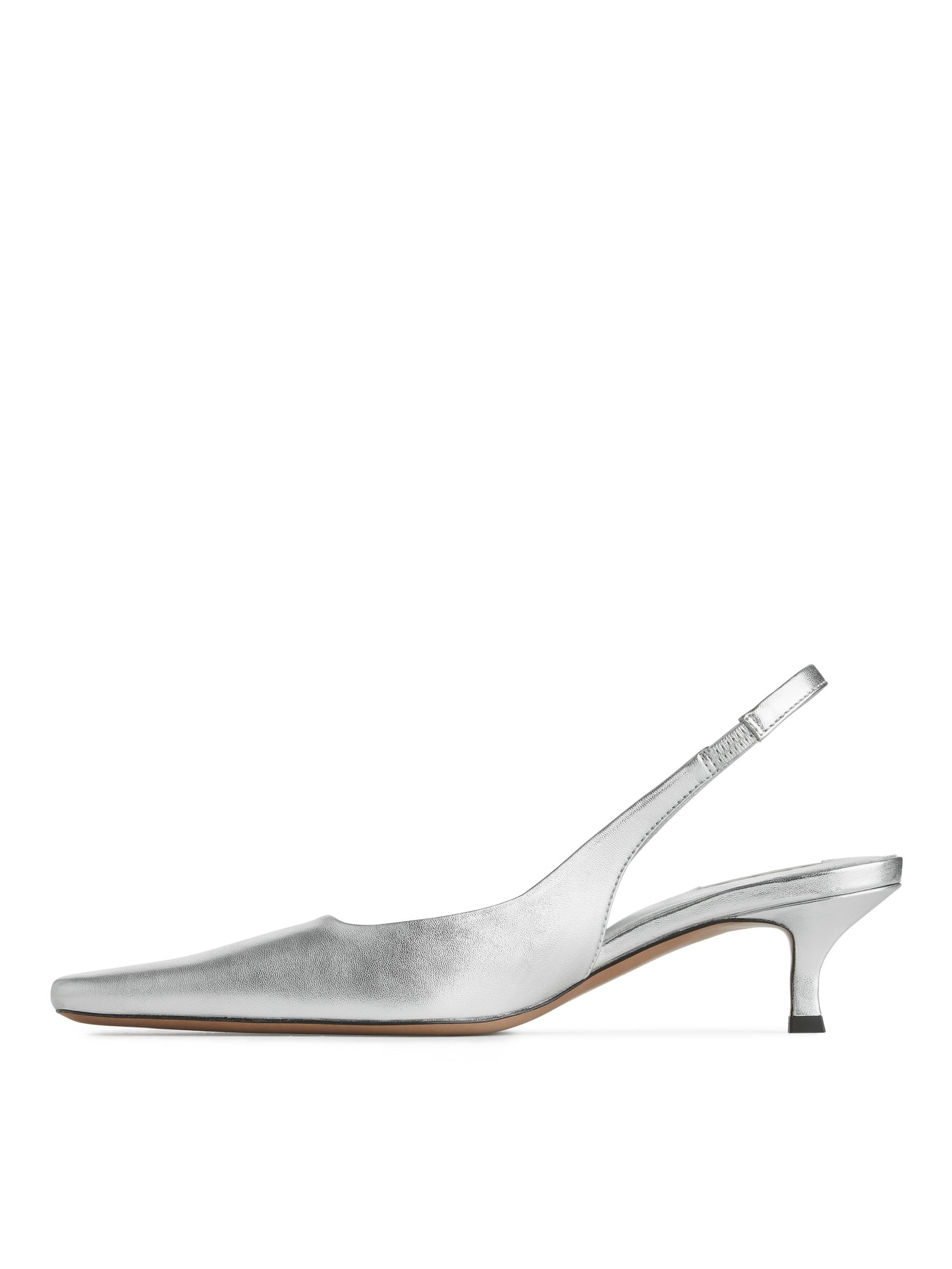Décolleté slingback in pelle - Argento - Women - StillMedia/DescriptiveStillLife - 5