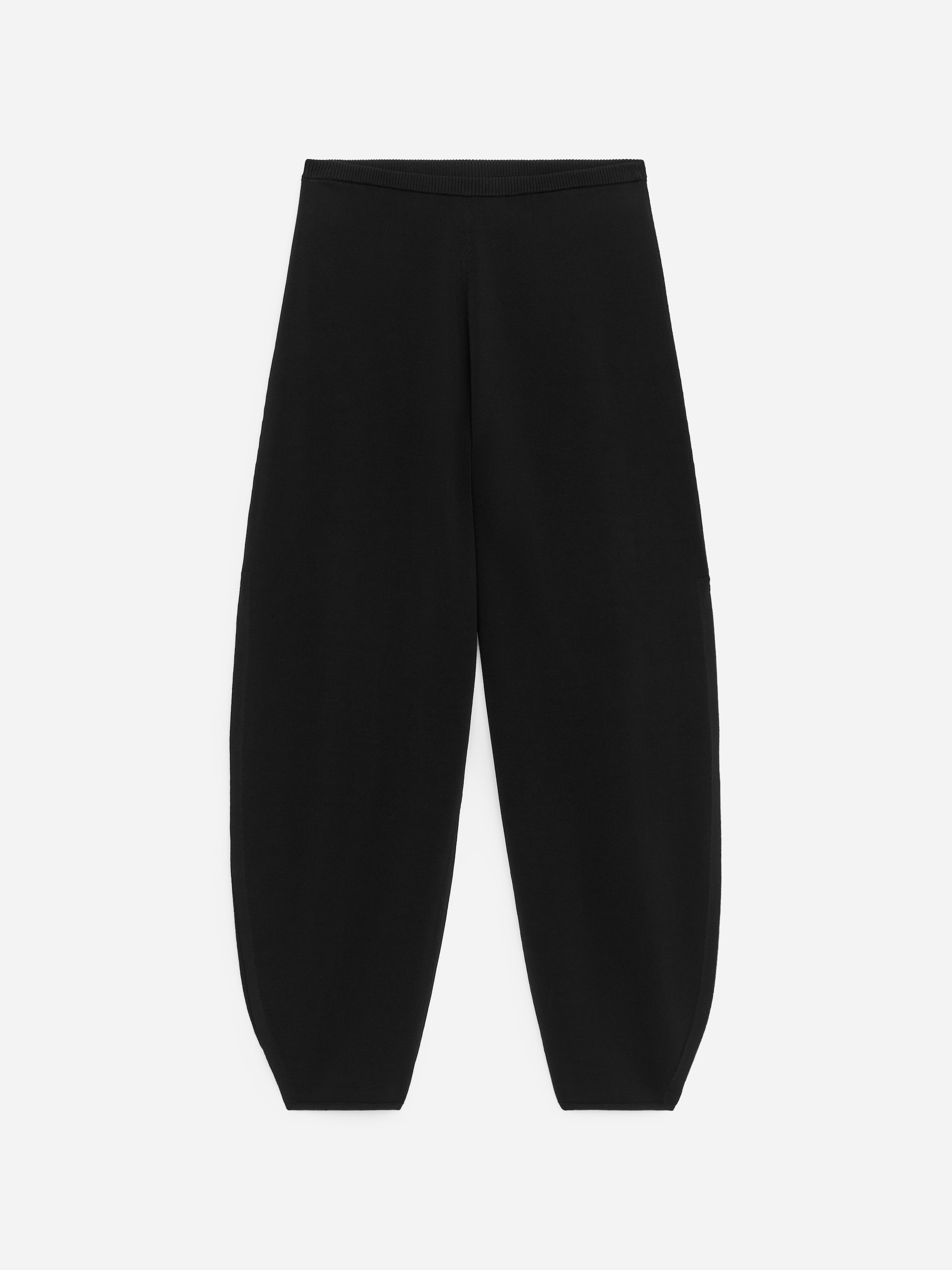 Relaxed Fine-Knit Trousers-Black-18384