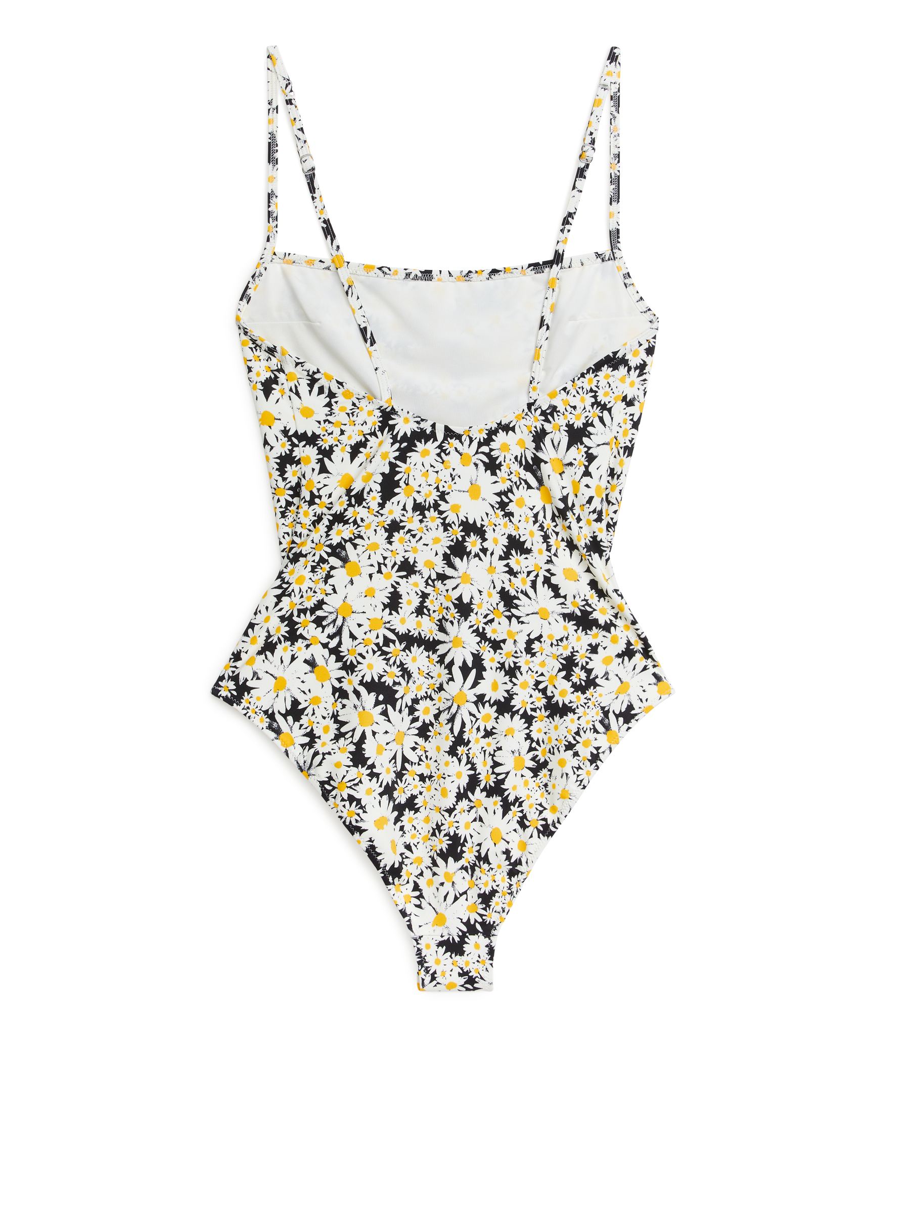 Badeanzug mit rechteckigem Ausschnitt - Blau/Weiß/Gelb - Regular Fit - Damen - StillMedia/DescriptiveStillLife - 2