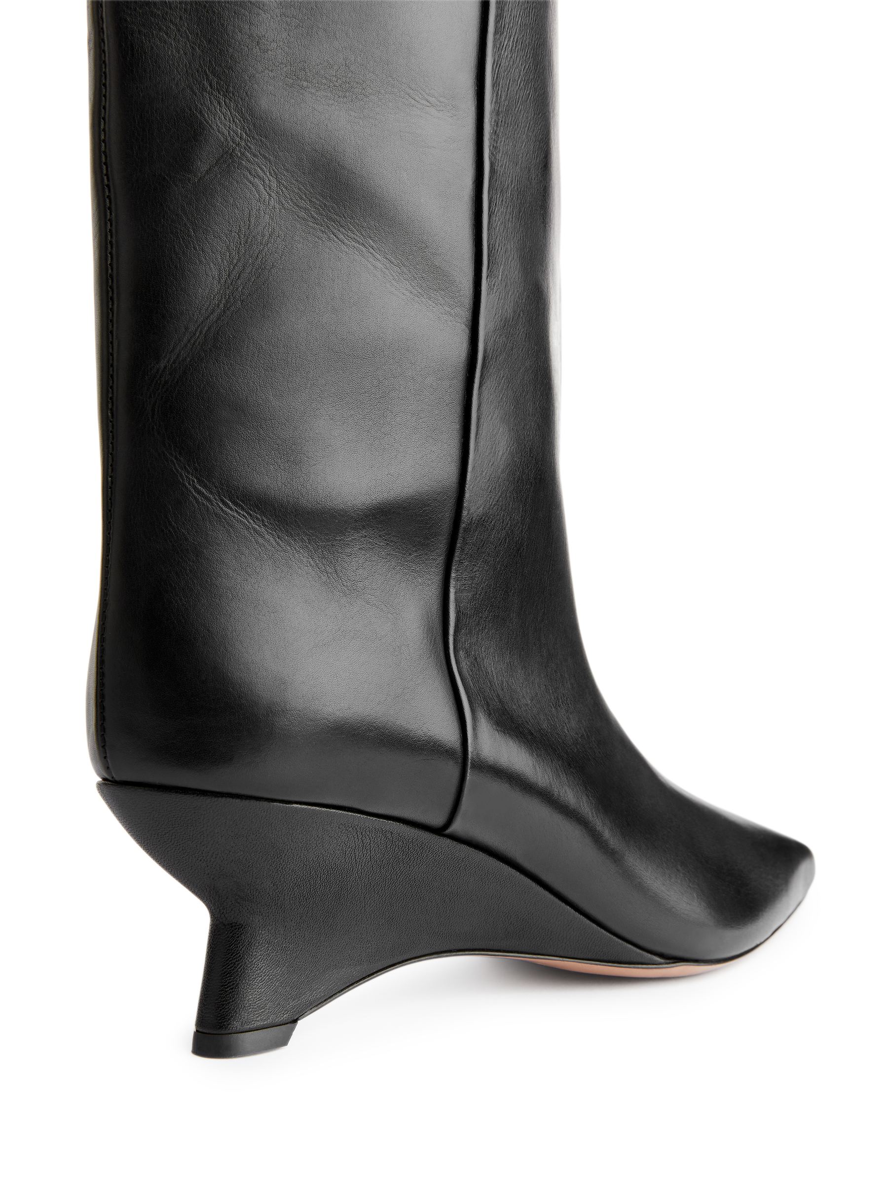 Lederstiefel mit weitem Schaft - Schwarz - Damen - StillMedia/DescriptiveDetail - 3