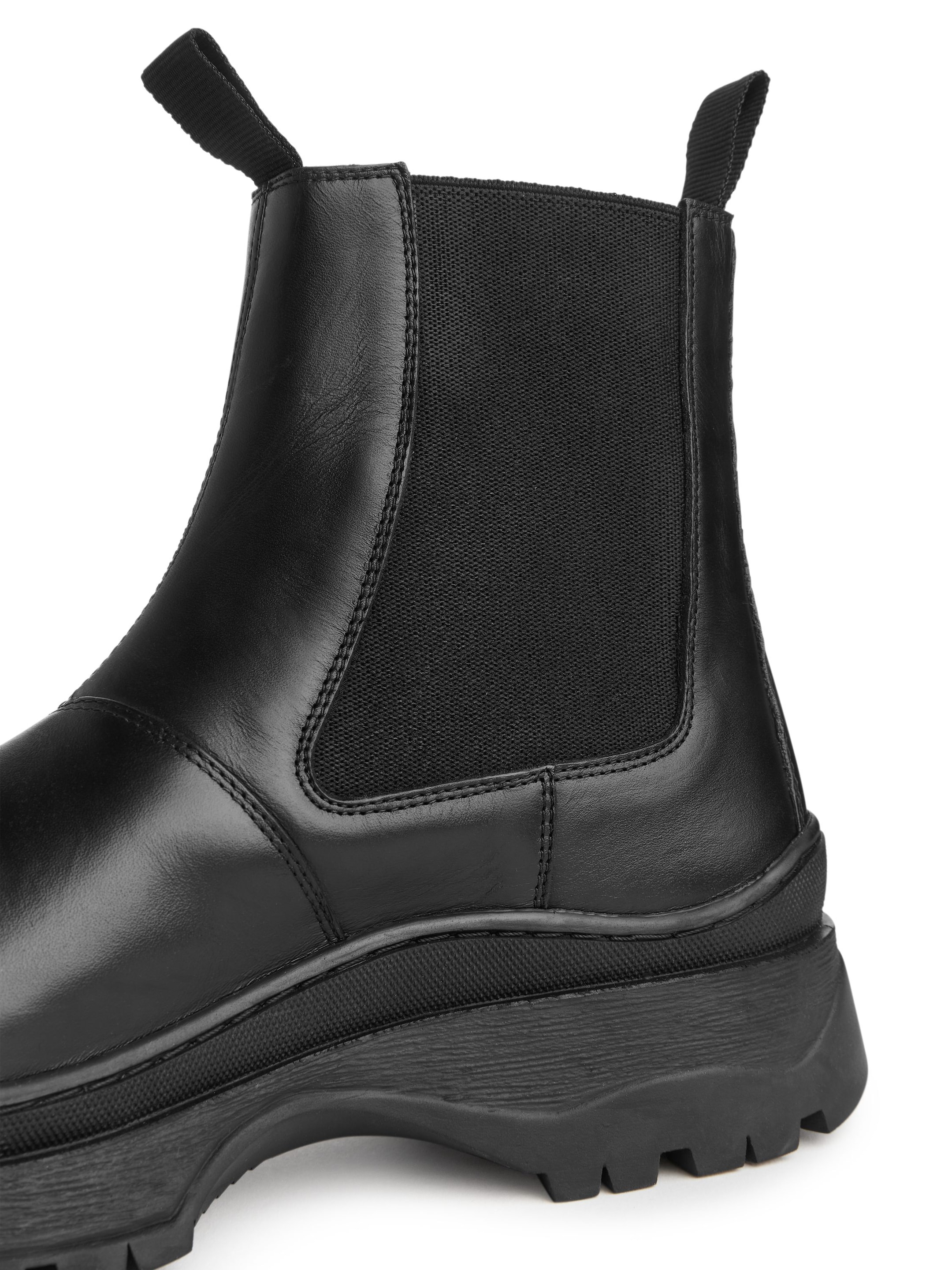 Vis større bilde: Chunky-Sole Leather Boots - Svart - HERRE | H&M NO 5