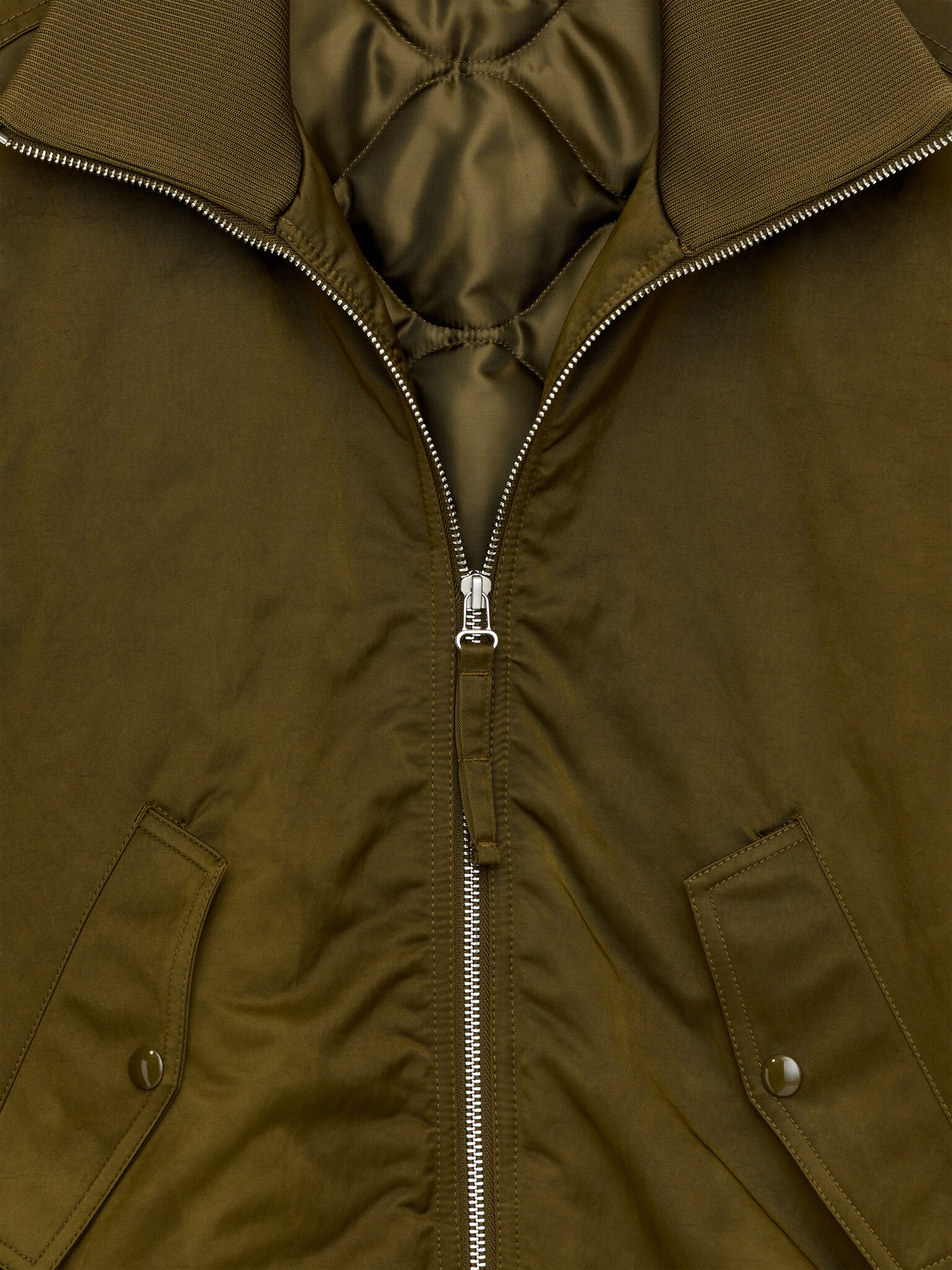 Nylonowa kurtka - Zielony khaki - 3