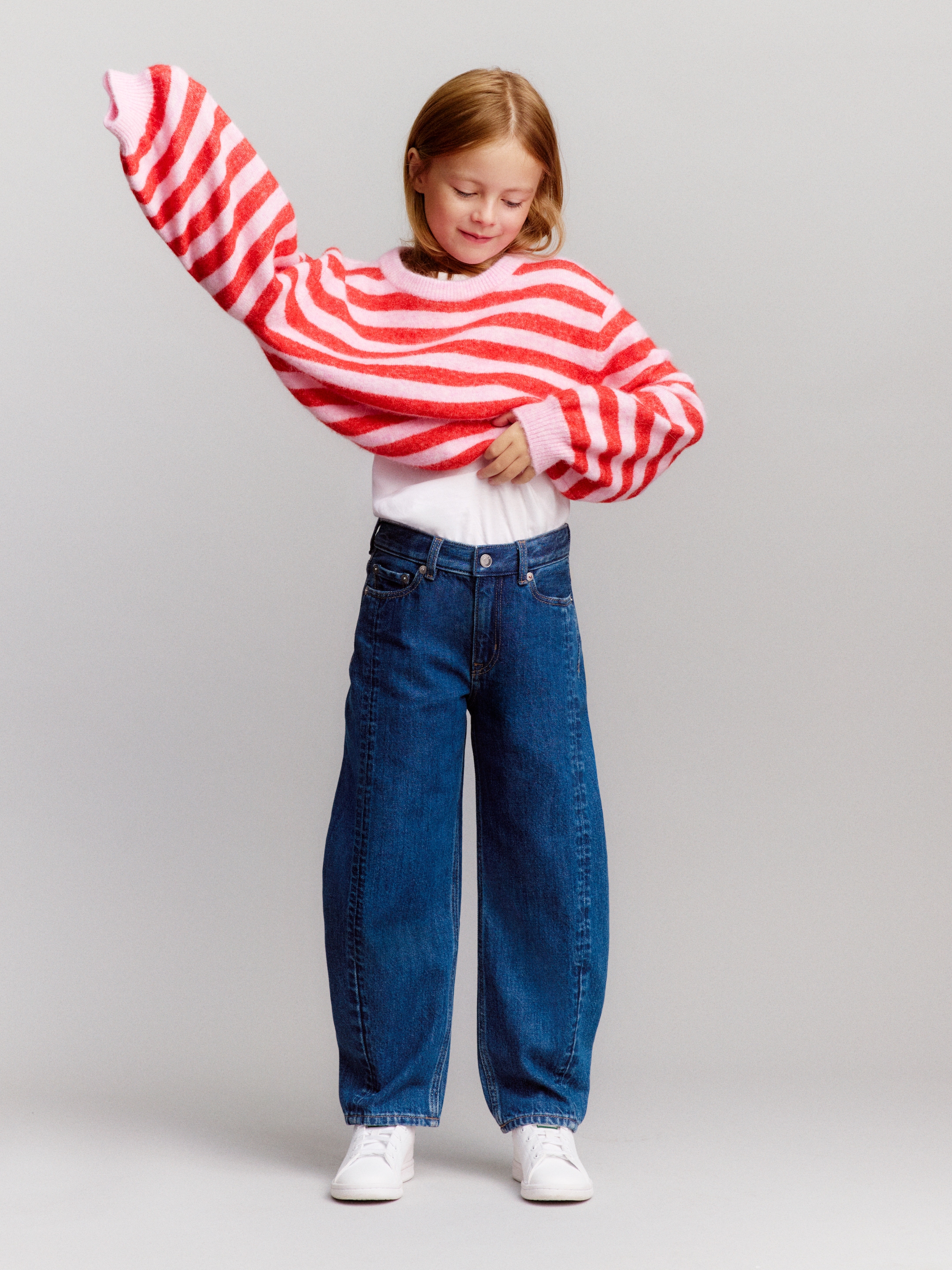 Intarsia Knit Jumper - Pink/Red - Regular fit - children - StillMedia/Environmental - 1