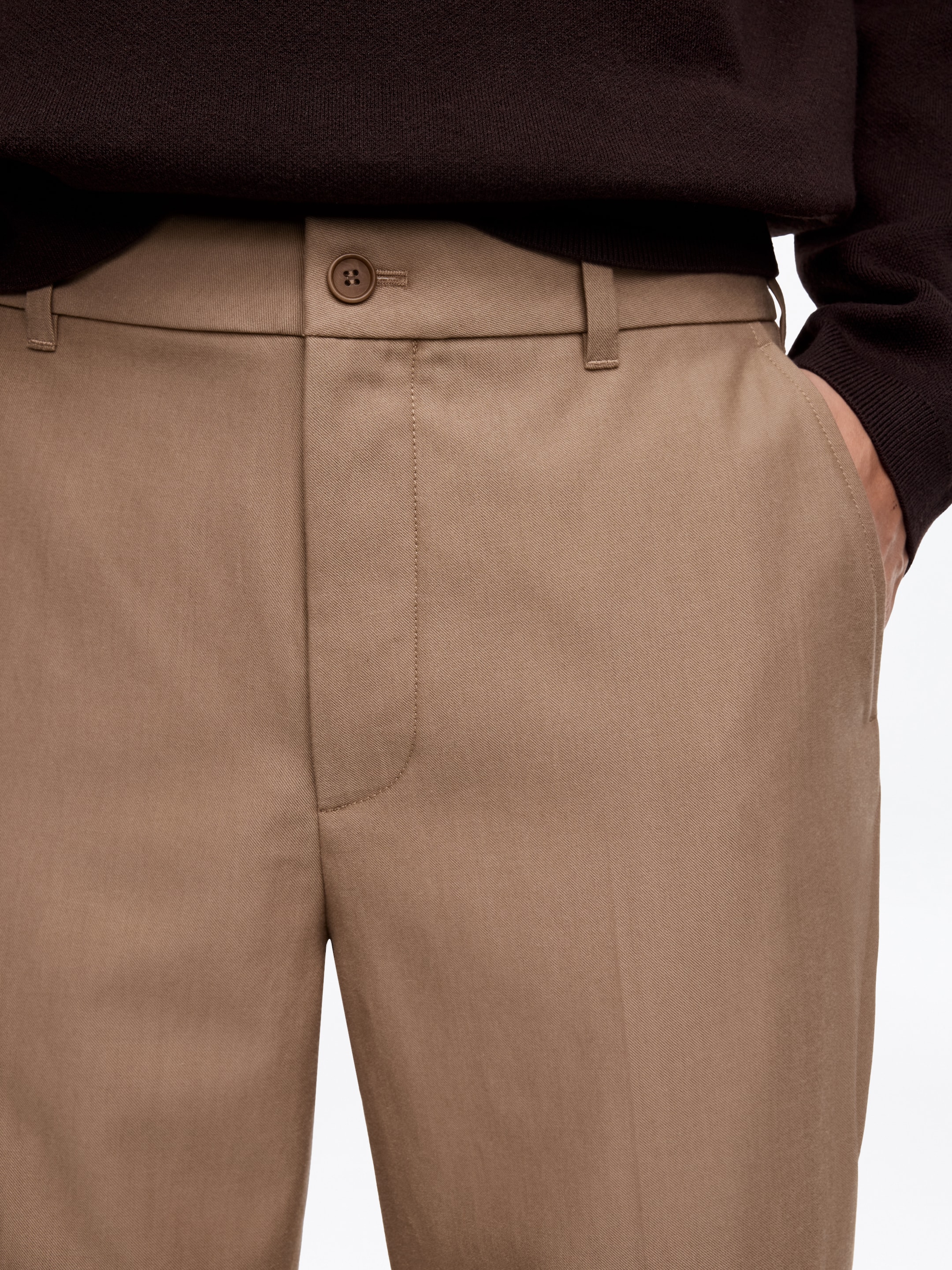 Wool Blend Trousers - Brown - Relaxed fit - Women - StillMedia/Lookbook - 4