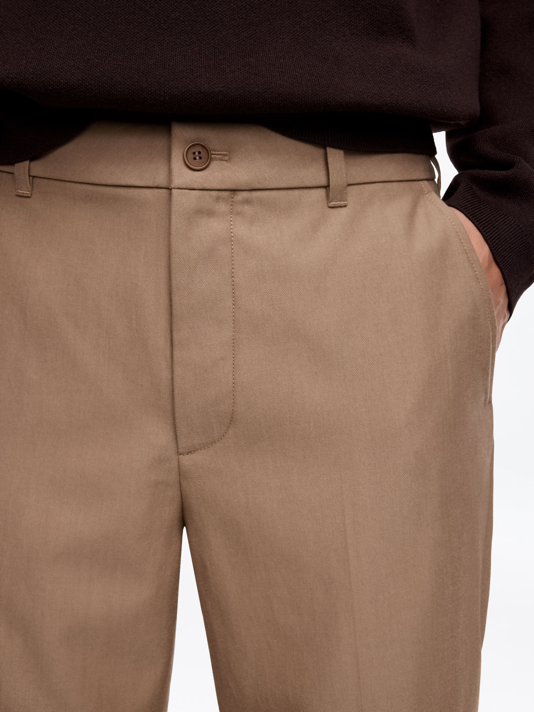 Byxor i ullblandning - Brun - Relaxed fit - Women - StillMedia/Lookbook - 4