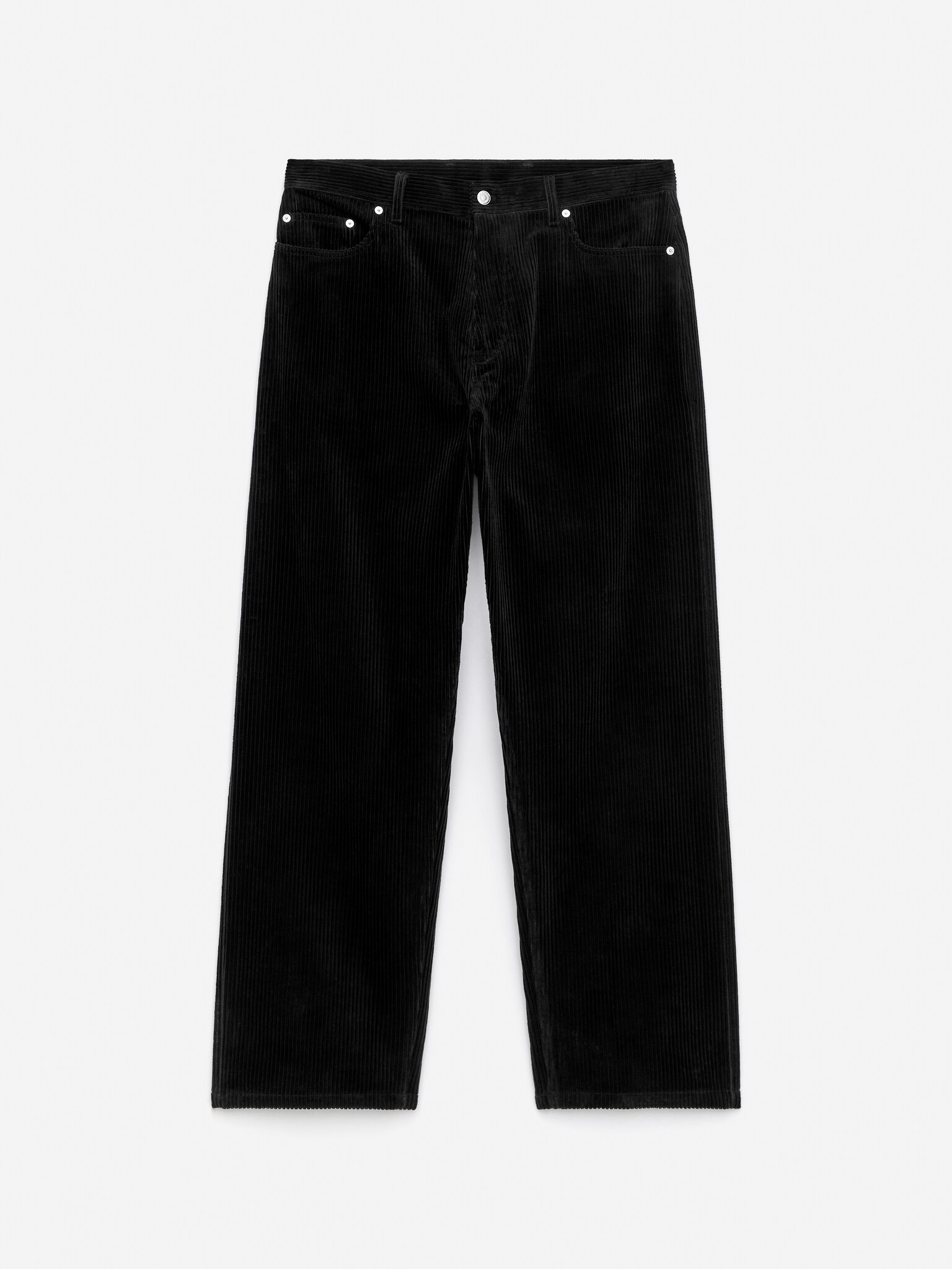 Pantalon ample en velours côtelé - Noir/Taupe foncé - 2