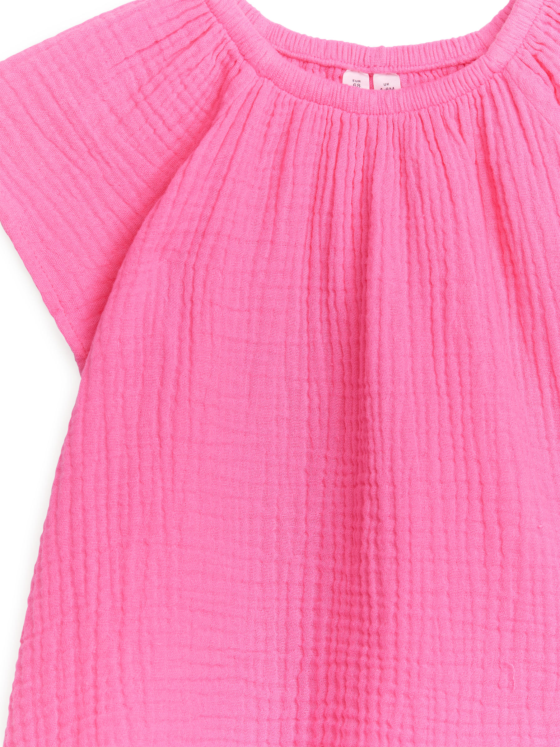 Short Cheesecloth Dress - Pink - Relaxed fit - Children - StillMedia/DescriptiveDetail - 1