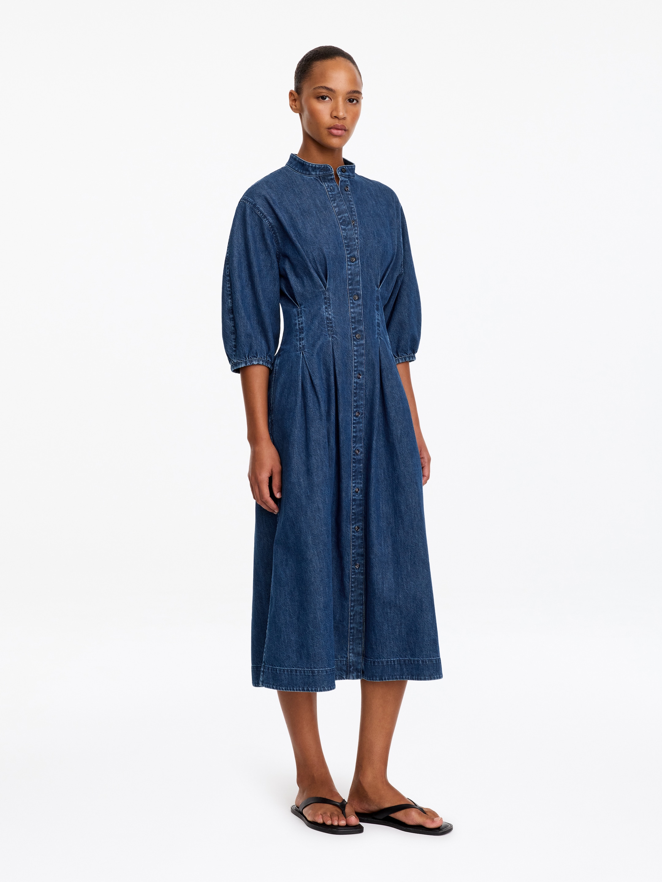 Vestido denim de algodón - Azul - Corte estándar - women - StillMedia/Lookbook - 5