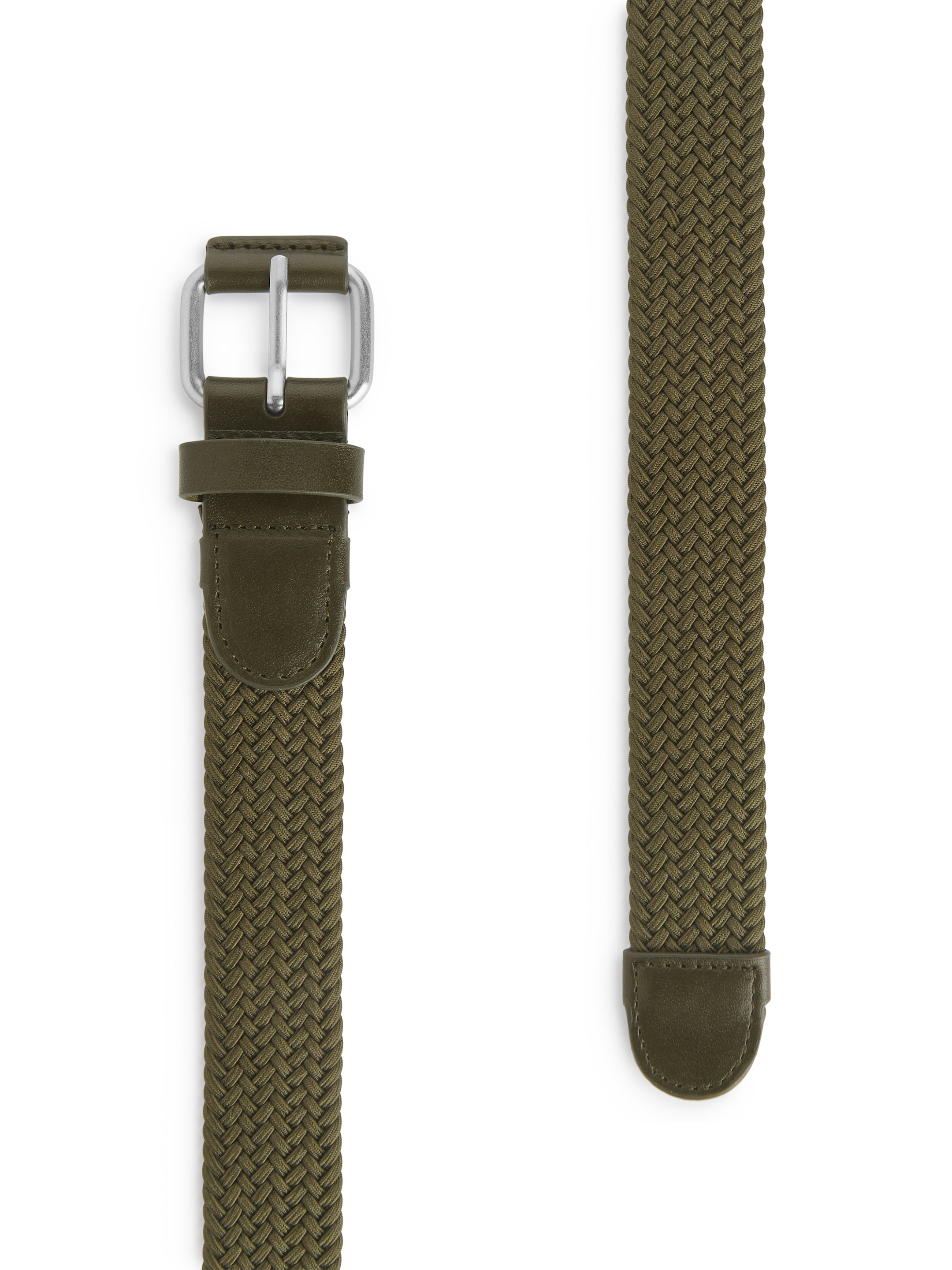Ceinture en cuir tressée - Vert foncé - Homme - StillMedia/DescriptiveDetail - 1