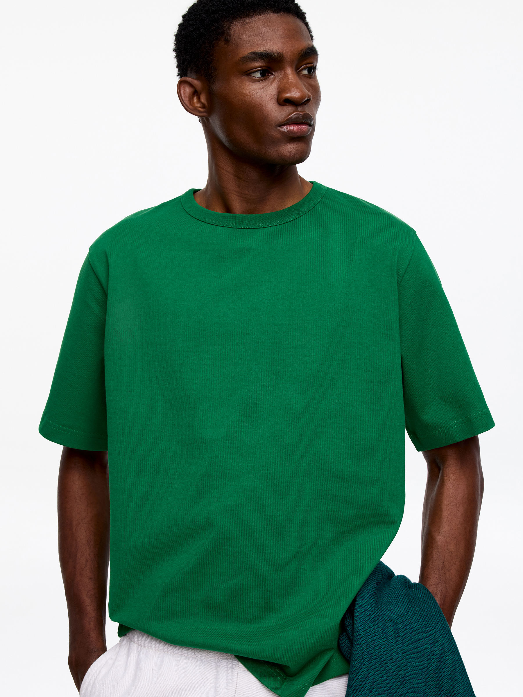 270 GSM Oversized T-Shirt - Green - Relaxed fit - Men - StillMedia/Lookbook - 5