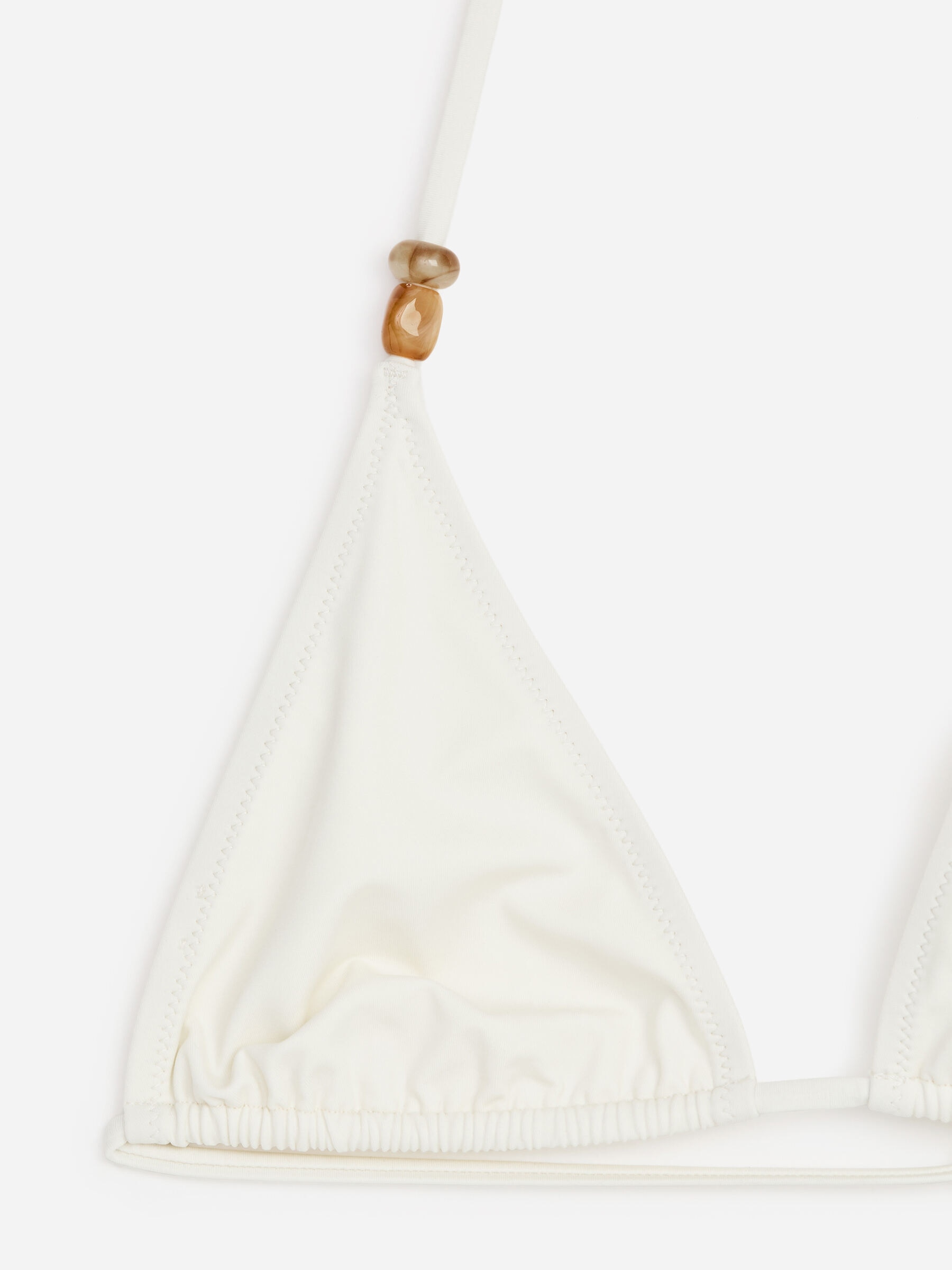 Beaded Triangle Bikini Top - Off-white - Women - StillMedia/DescriptiveDetail - 2