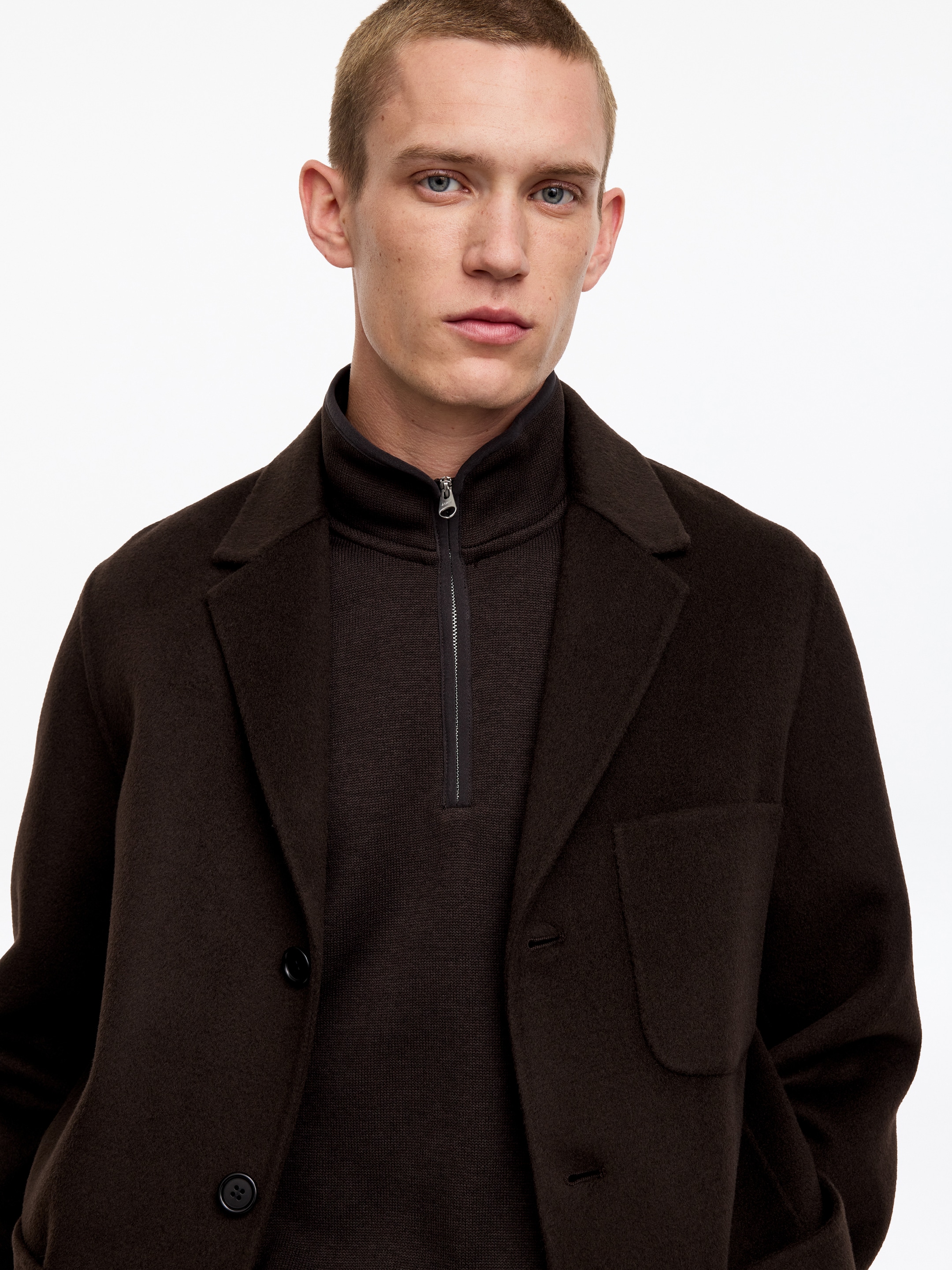 Blazer en laine double face - Marron foncé - Regular fit - men - StillMedia/Lookbook - 5