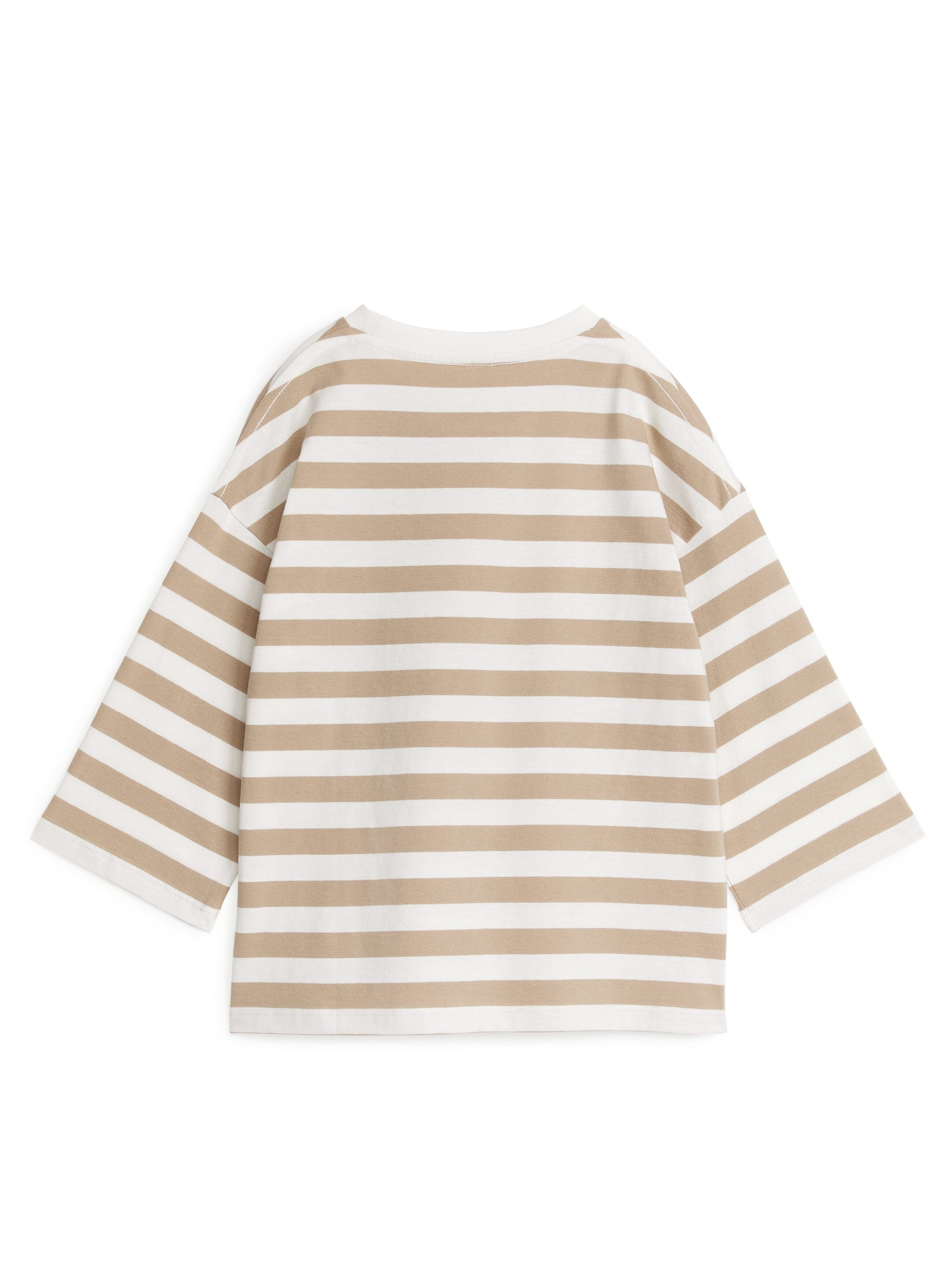 Visa större bild: Oversized långärmad t-shirt - Beige/Randig - BARN | H&M FI 2