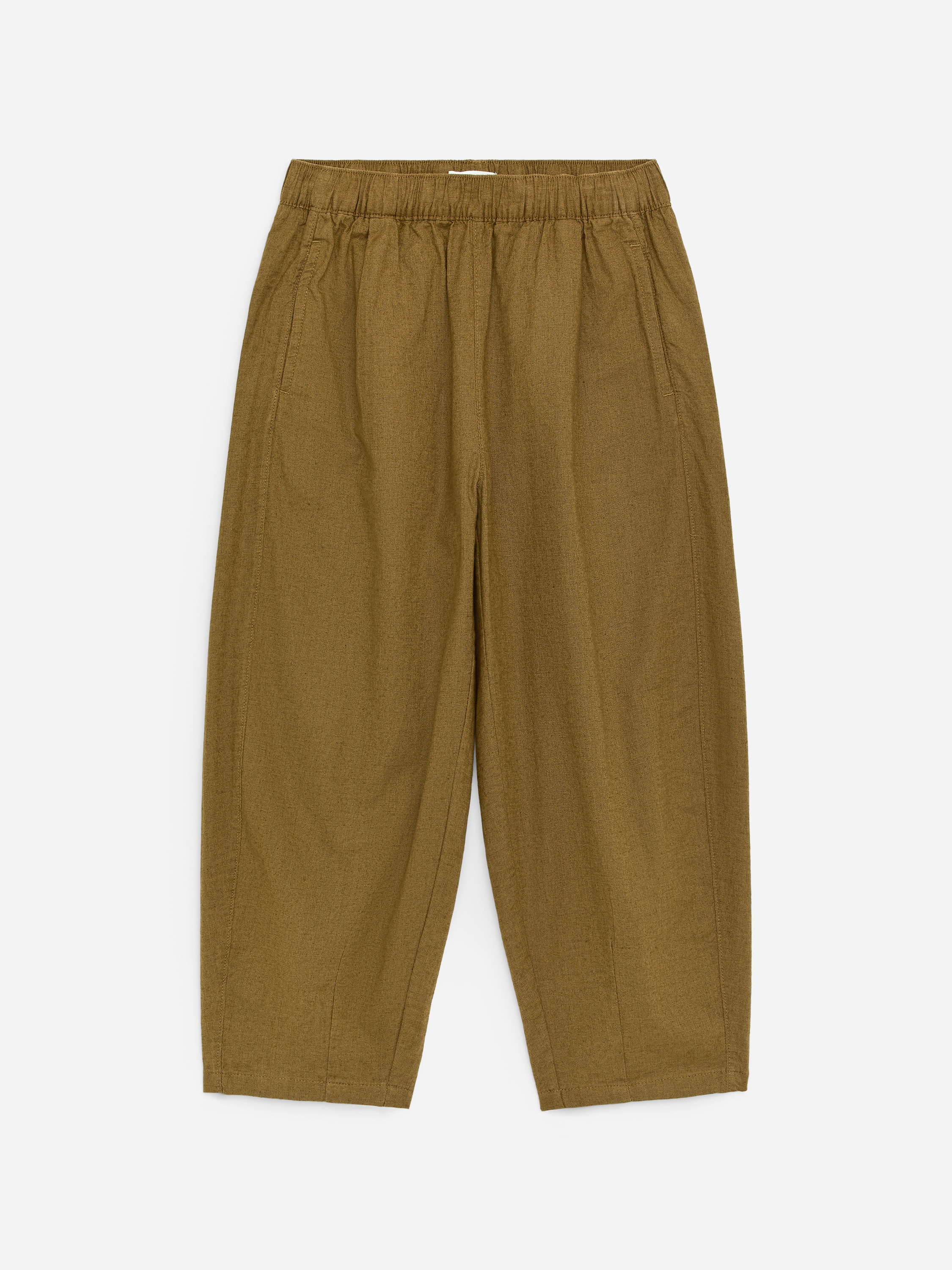 Hose mit Barrel Leg - Khaki/Blau