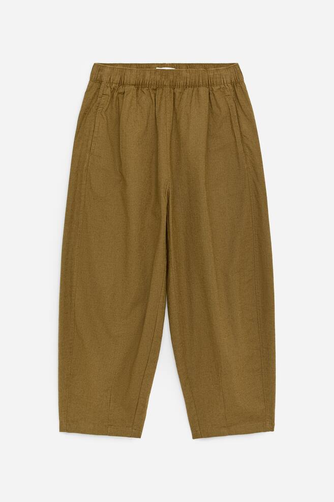 Barrel Trousers - Khaki Green/Blue - 1