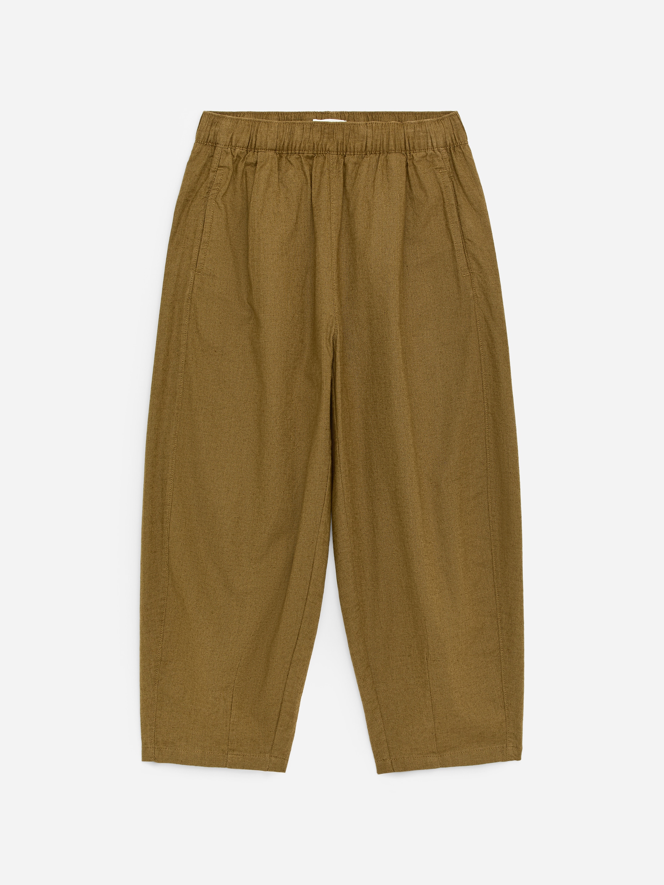 Barrel Trousers-#6D6445-18926