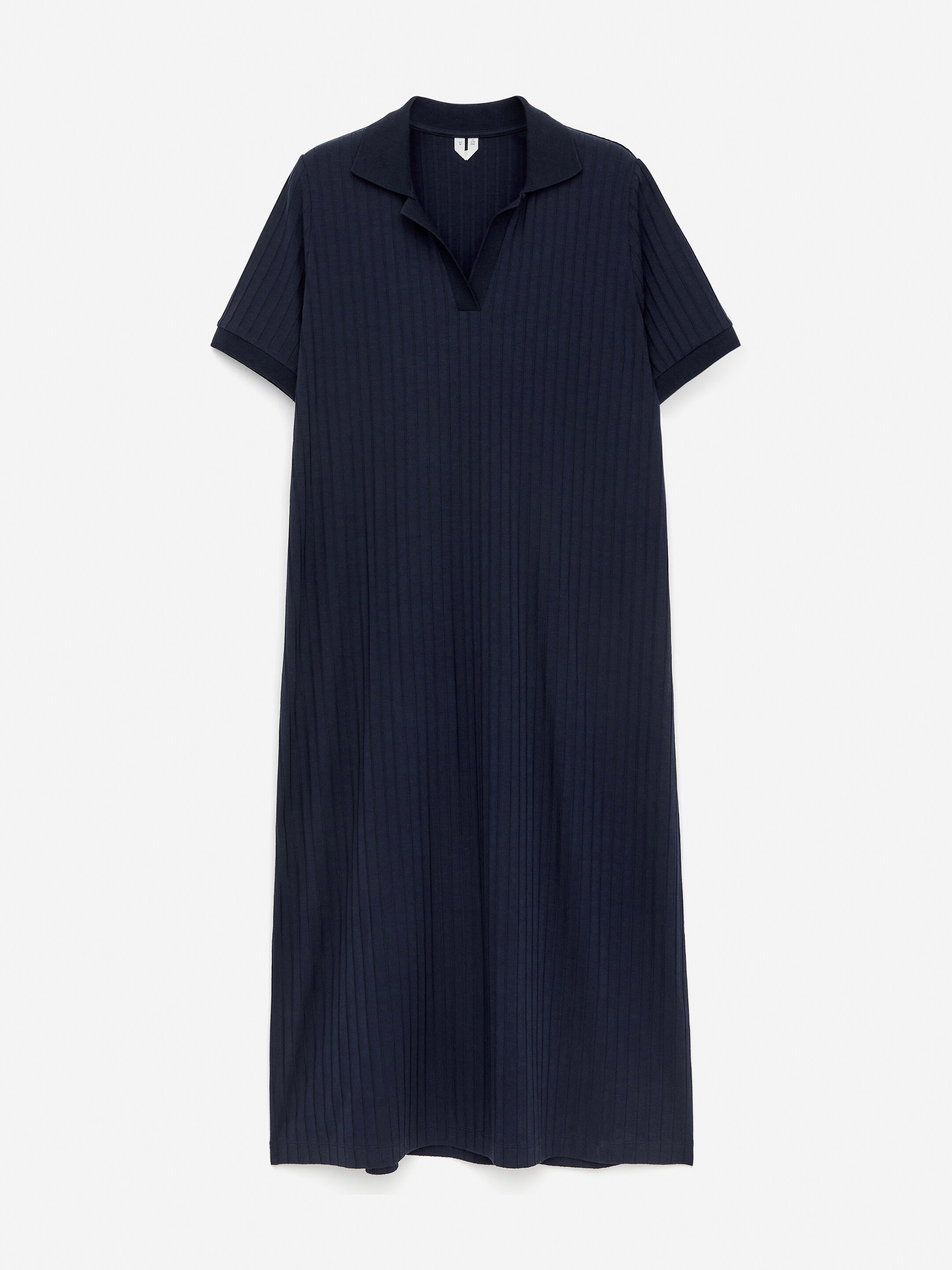 Agrandir l'image: Robe polo en maille côtelée - Bleu foncé - FEMME | H&M FR 1