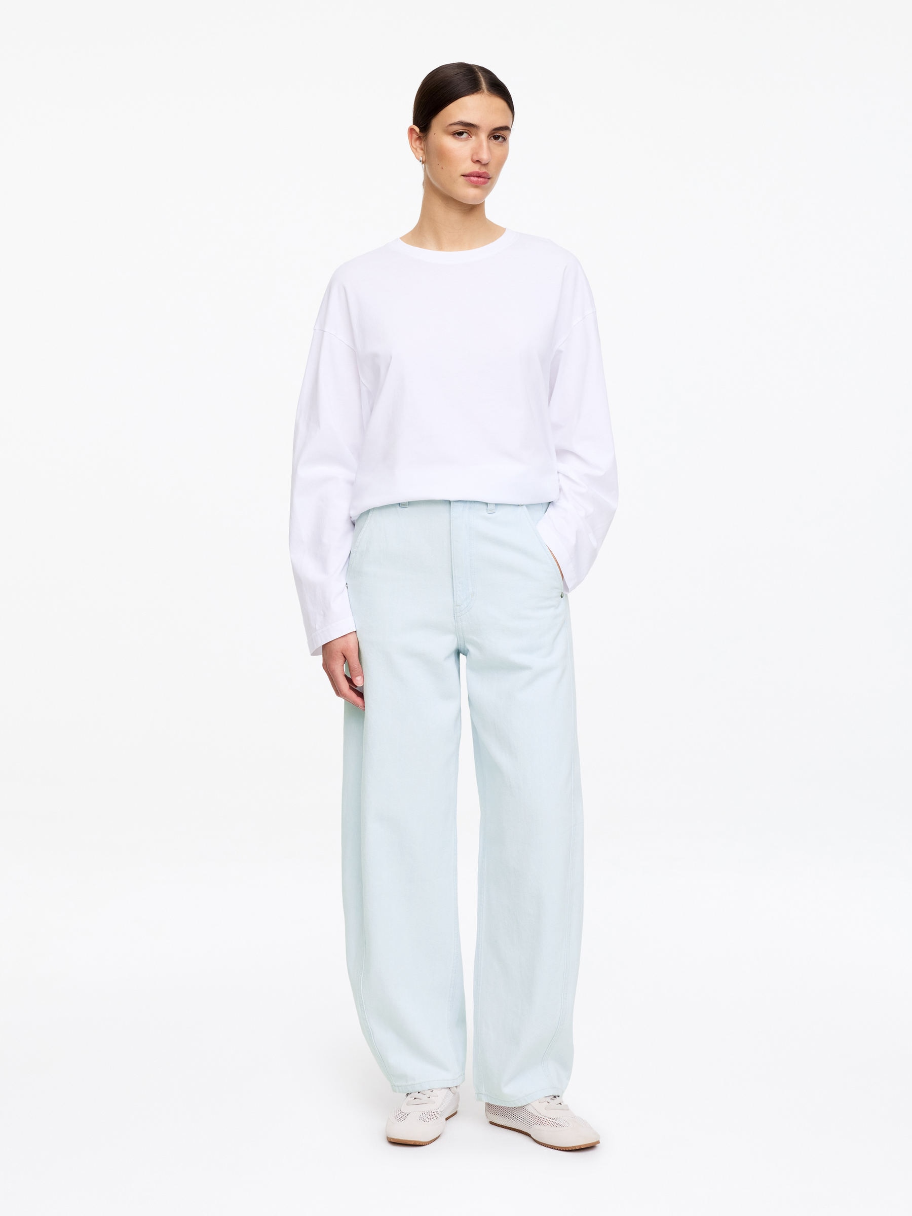 Barrel-Leg Jeans-#80AAD8-18529