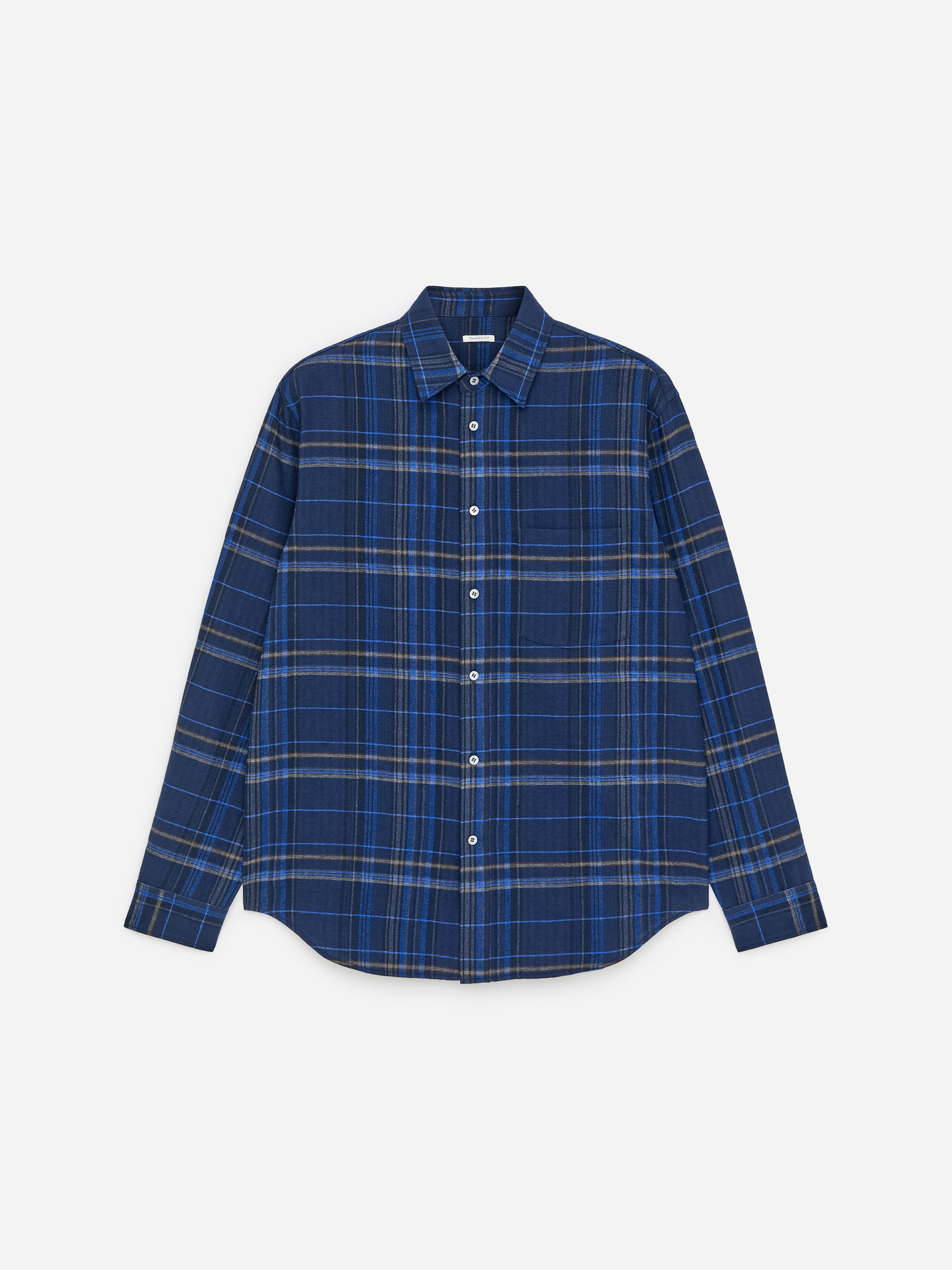 Relaxed Flannel Shirt - Blue/Checkered - Relaxed fit - Men - StillMedia/DescriptiveStillLife - 1