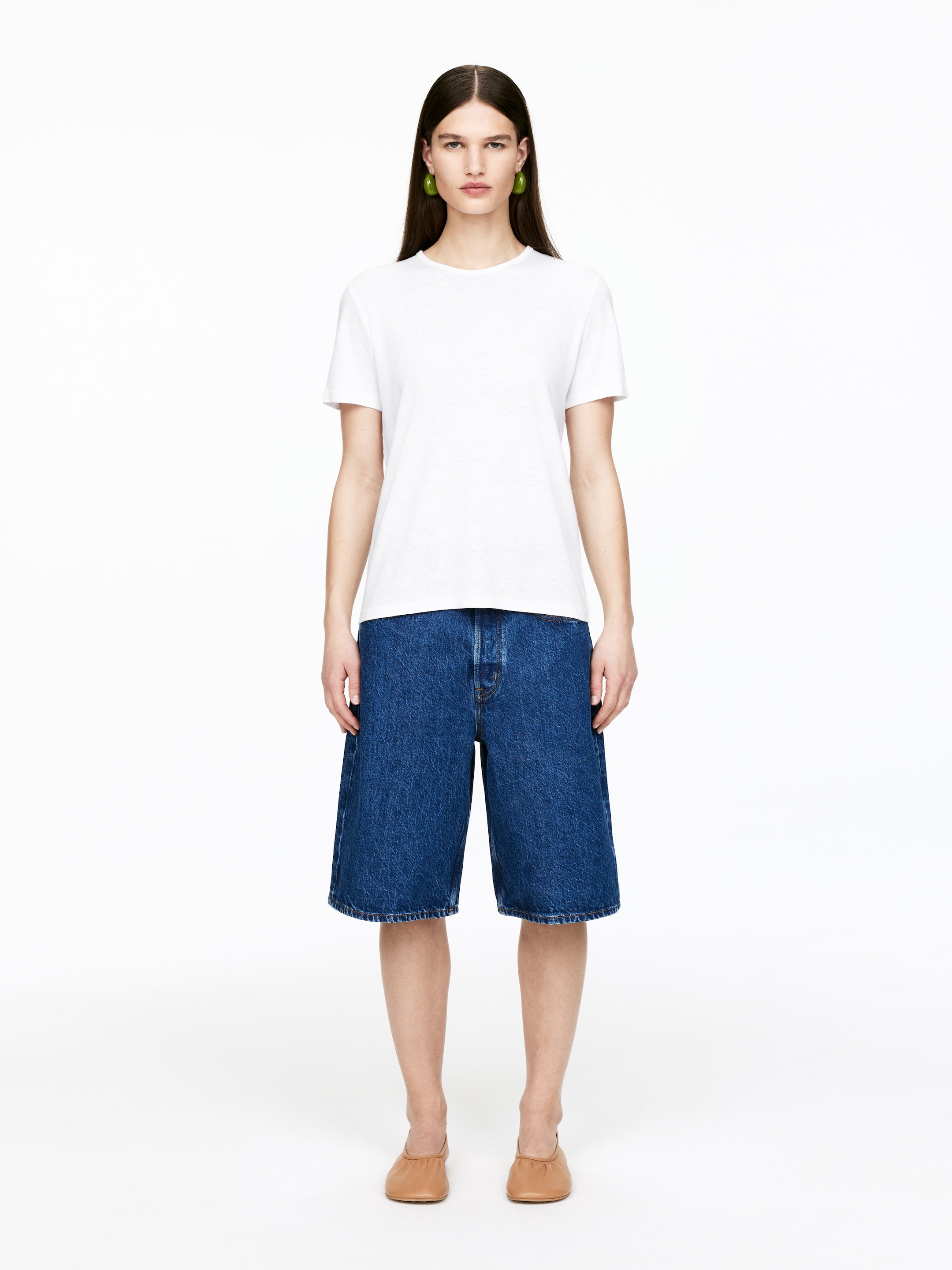 Grösseres Bild ansehen: T-Shirt aus Leinenmischung - Weiß - DAMEN | H&M CH 3