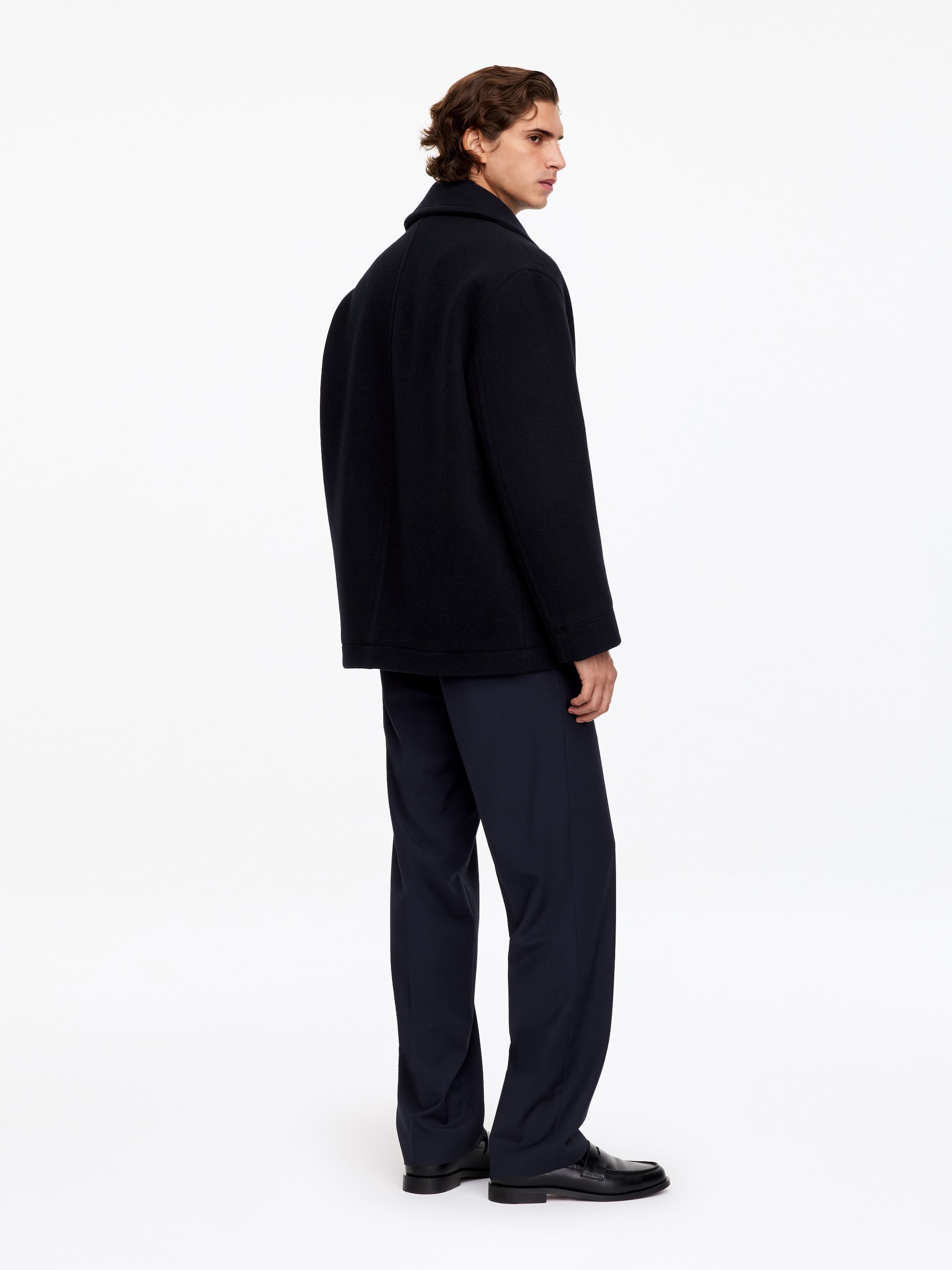Wool-Blend Pea Coat - Dark Blue - Relaxed fit - men - StillMedia/Lookbook - 5