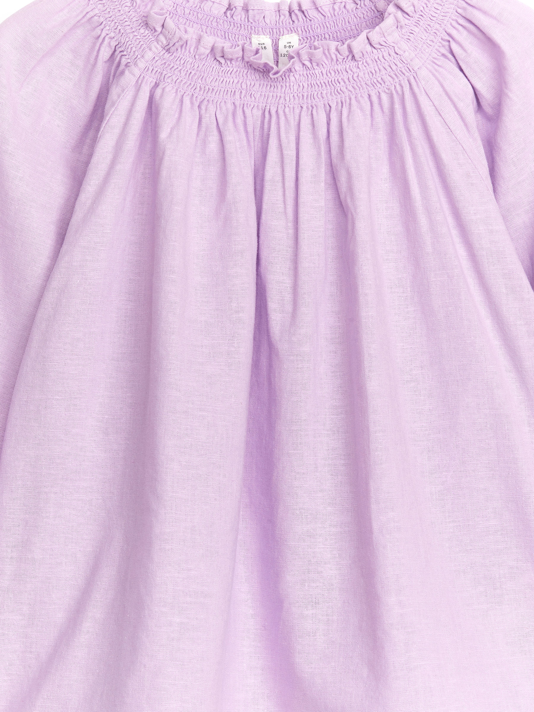 Geraffte Leinenbluse - Lila - Oversize - Kinder - StillMedia/DescriptiveDetail - 3