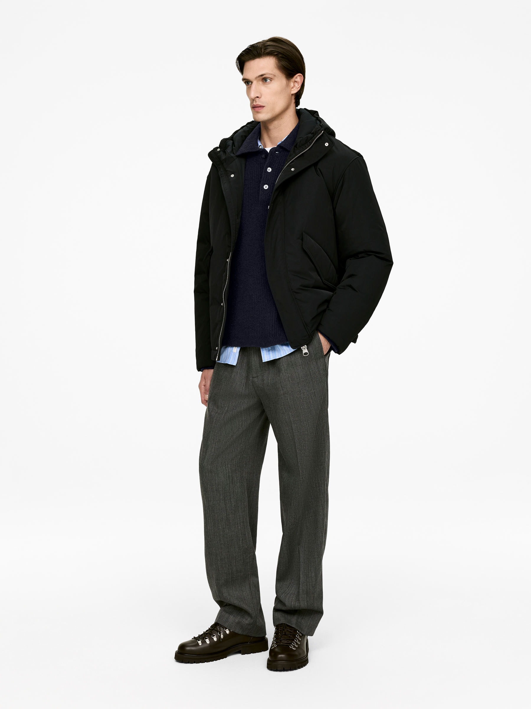 Gestrickter Polopullover - Dunkelblau - Regular Fit - Herren - StillMedia/Lookbook - 3