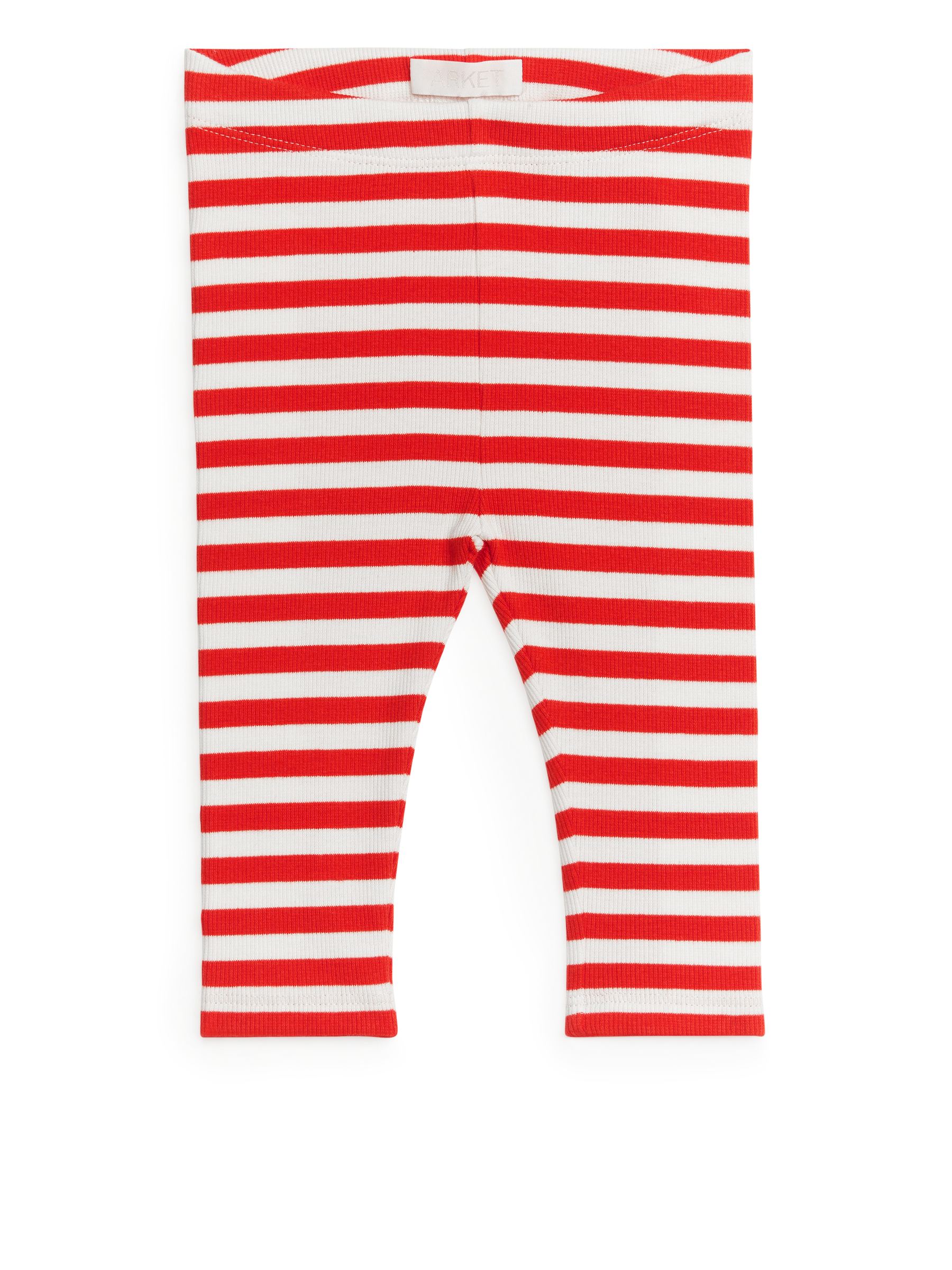 Gerippte Leggings - Weiß/Rot - Slim Fit - Kinder - StillMedia/DescriptiveStillLife - 6