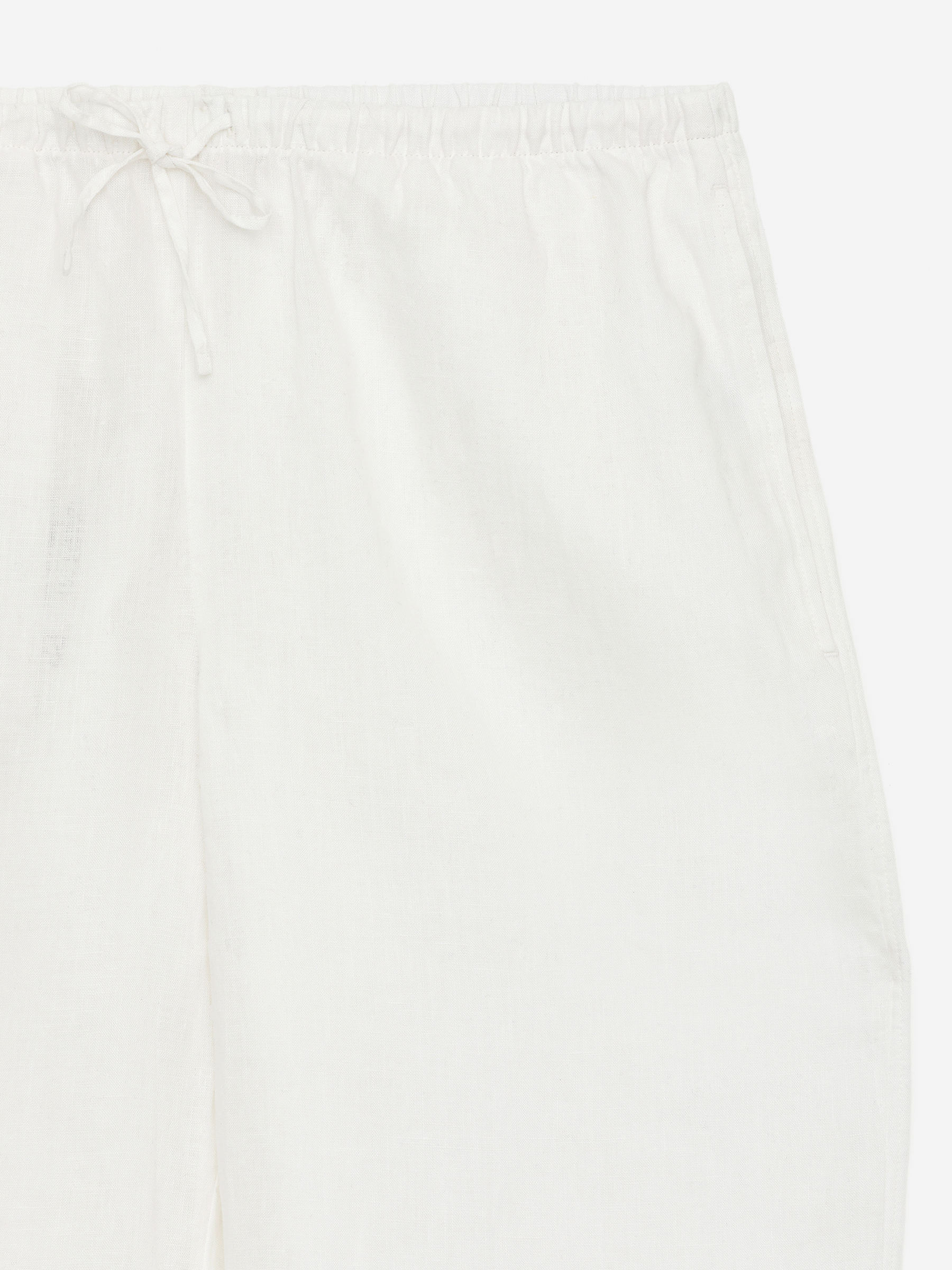 Linen Pyjama Trousers - White - Regular fit - Women - StillMedia/DescriptiveDetail - 1