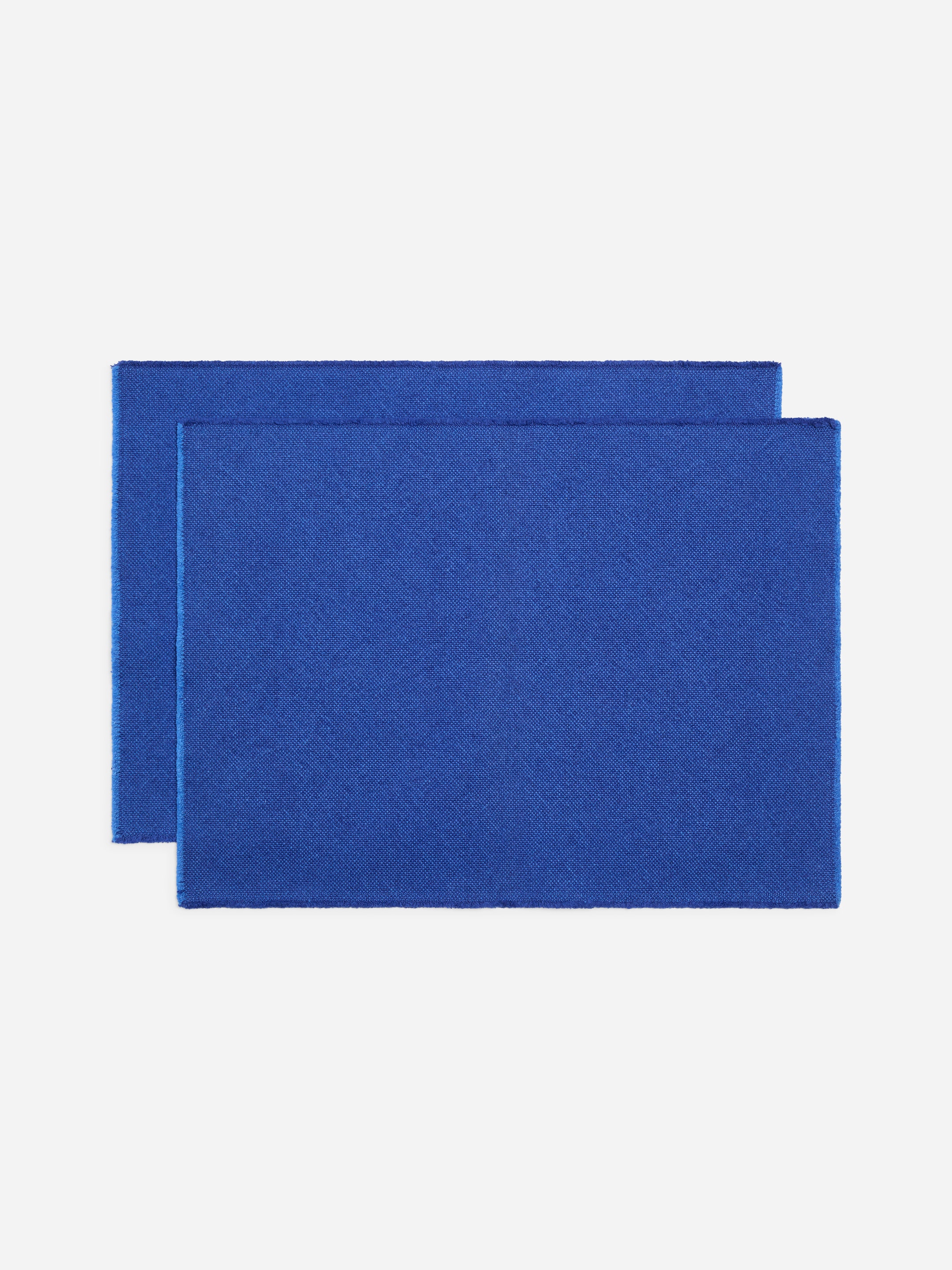 Cotton Linen Placemats Set of 2-Blue-20421