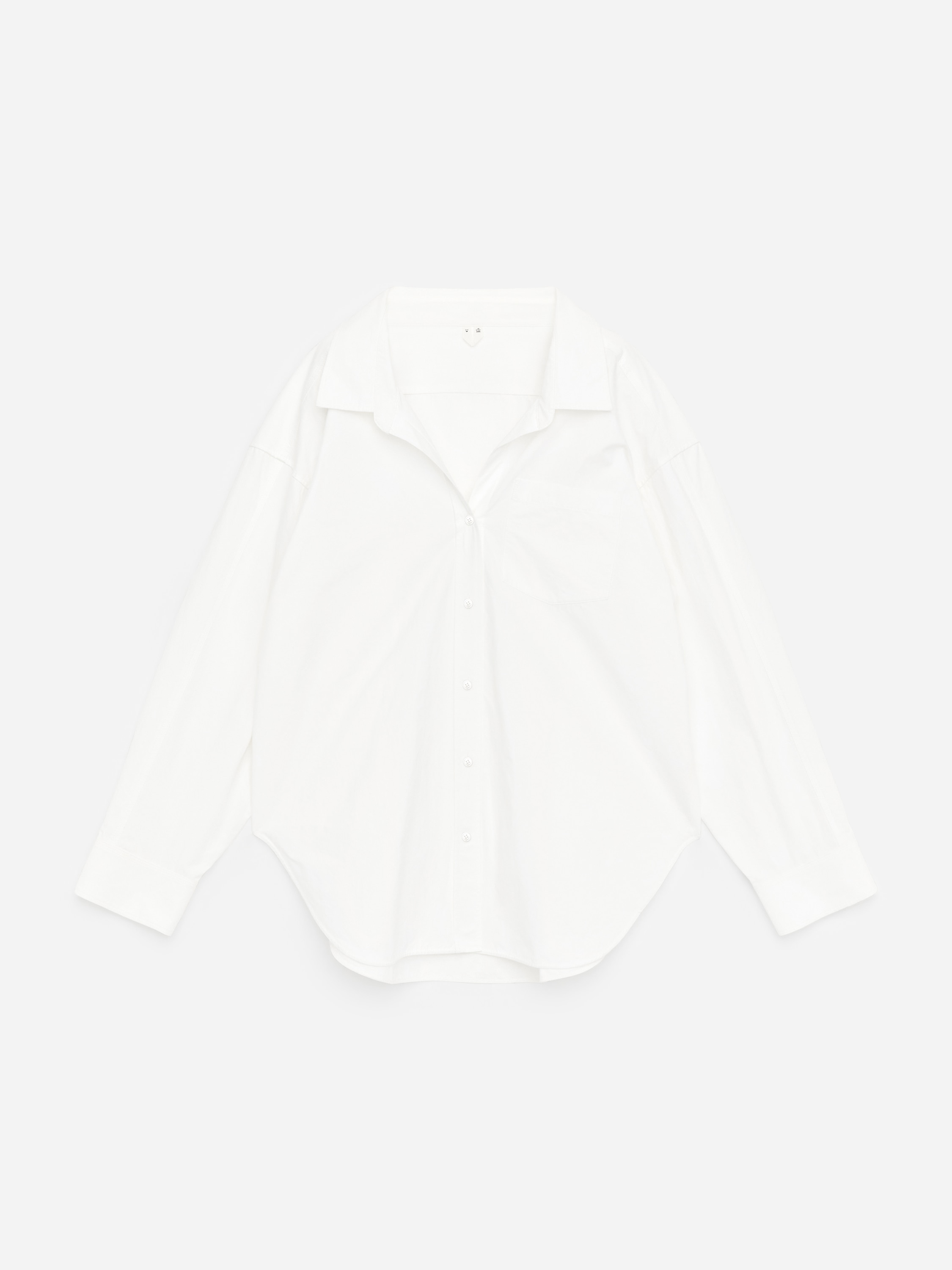 Camicia rilassata con colletto aperto - Bianco