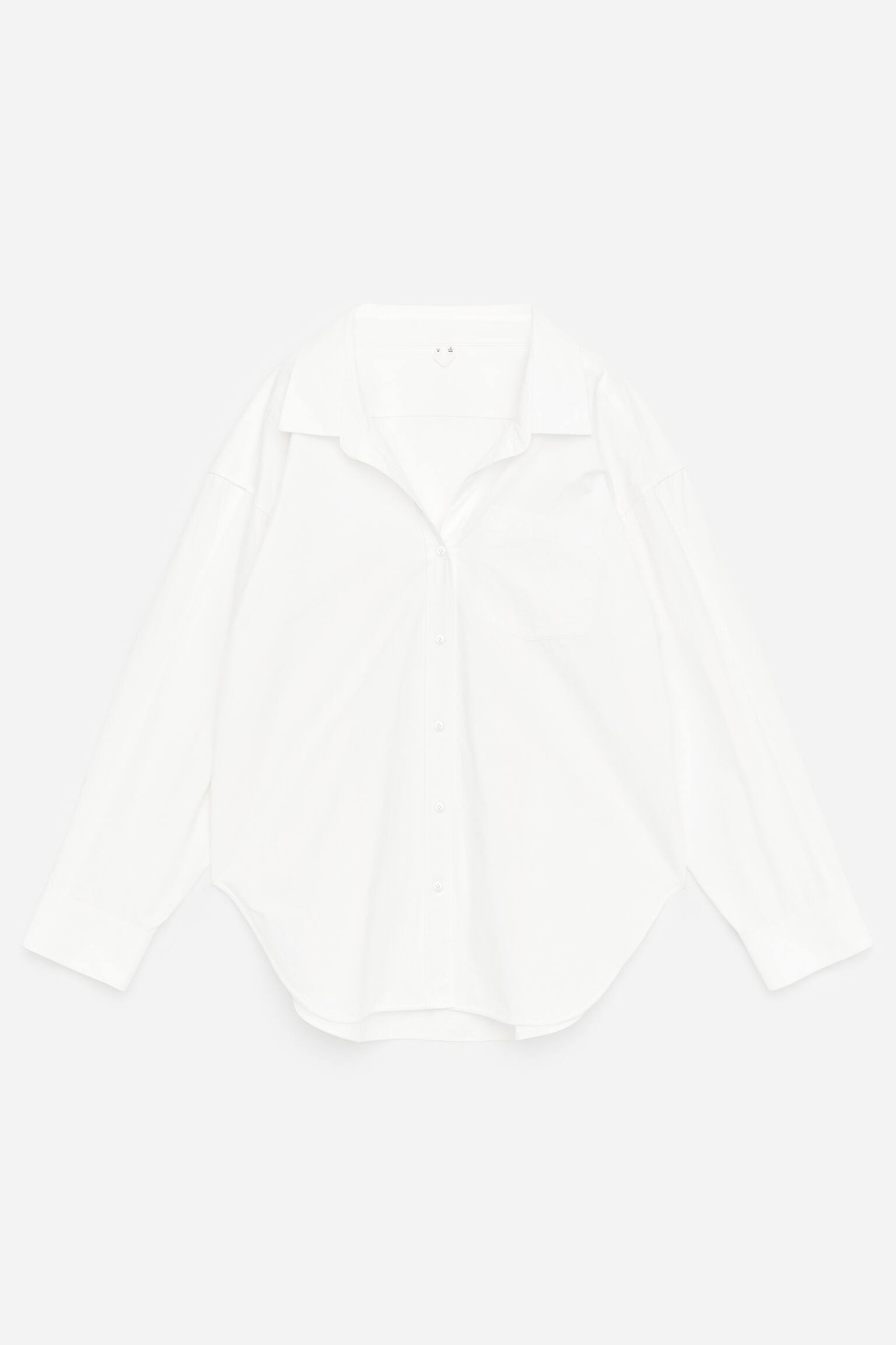 Afslappet skjorte med åben krave - Hvid - 2