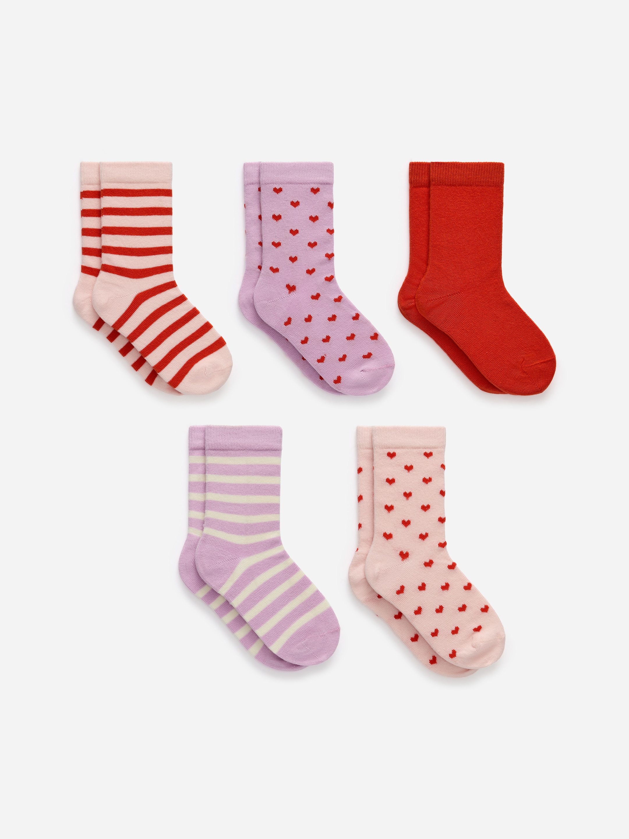 Cotton Socks Set of 5-#dfbfbb-17333