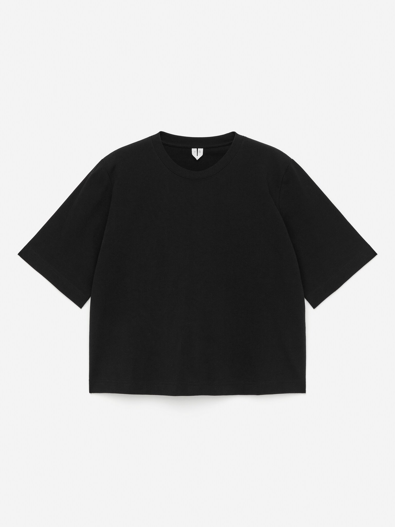 Pudełkowy T-shirt ALBA - Czarny/Biały/Niebieski - 2