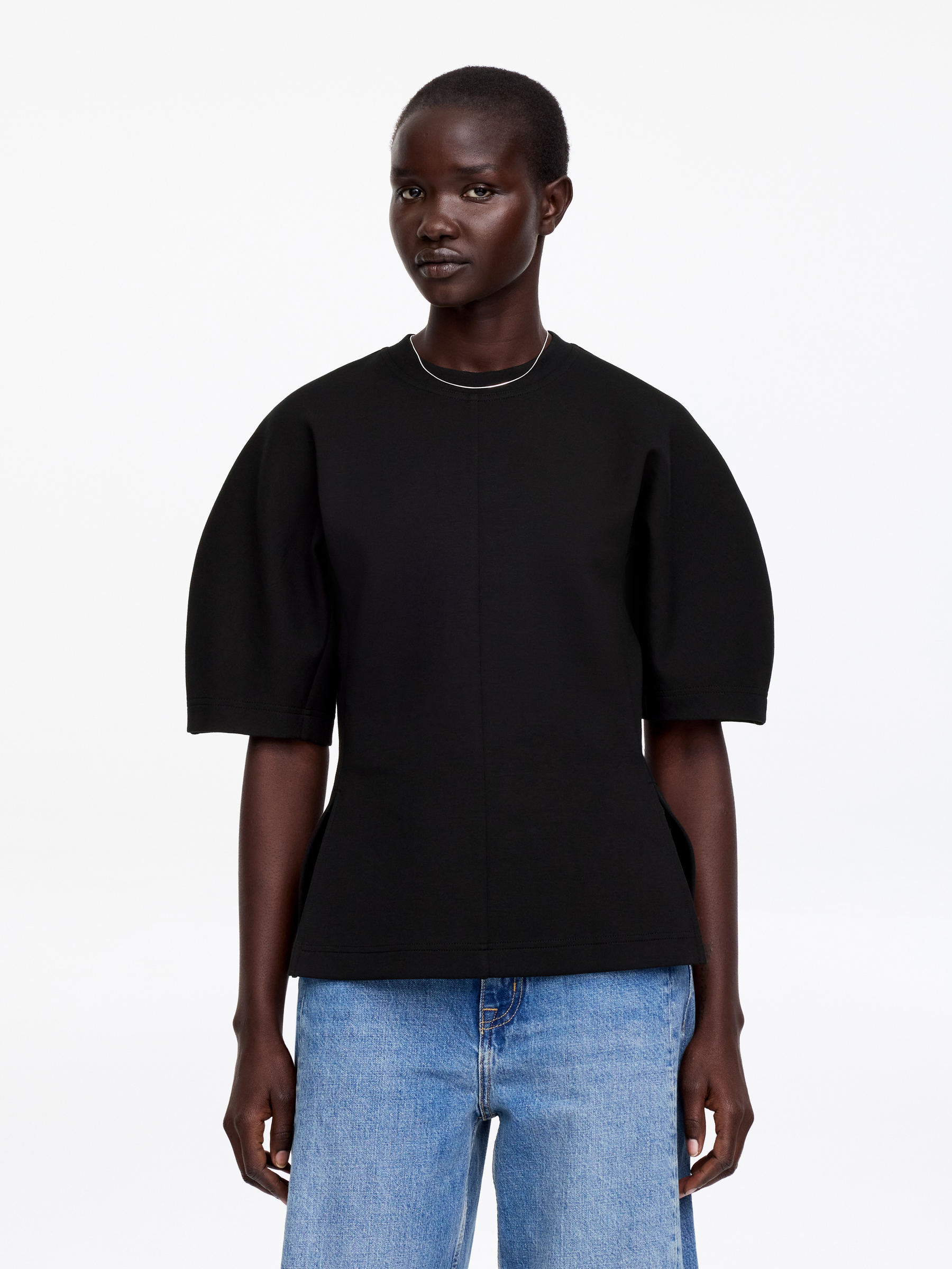 Sculptural Top - Black - Regular fit - Women - StillMedia/Lookbook - 4