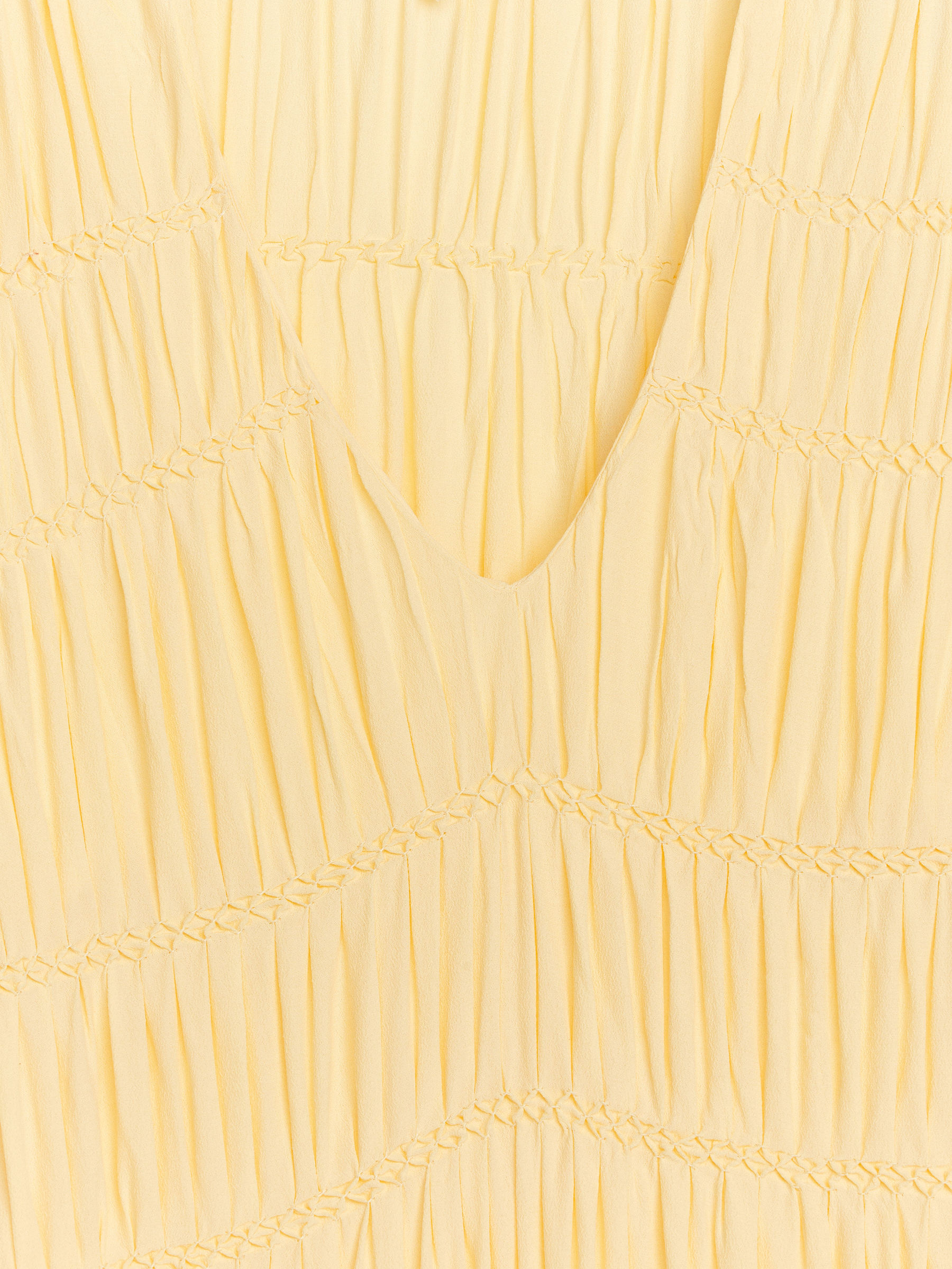 Robe midi à smocks - Jaune pâle - Femme - StillMedia/DescriptiveDetail - 1