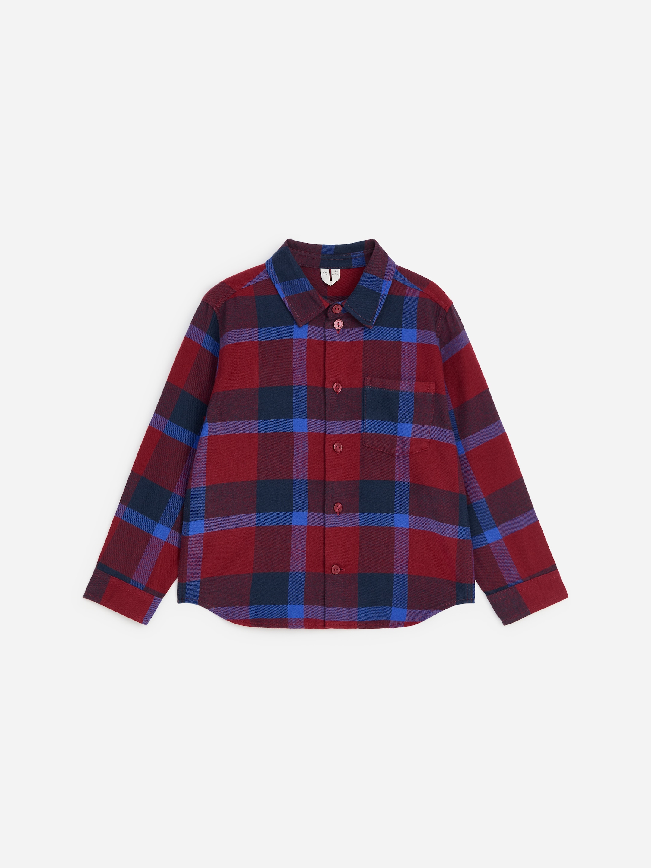 Flannel Overshirt-Blue-21055